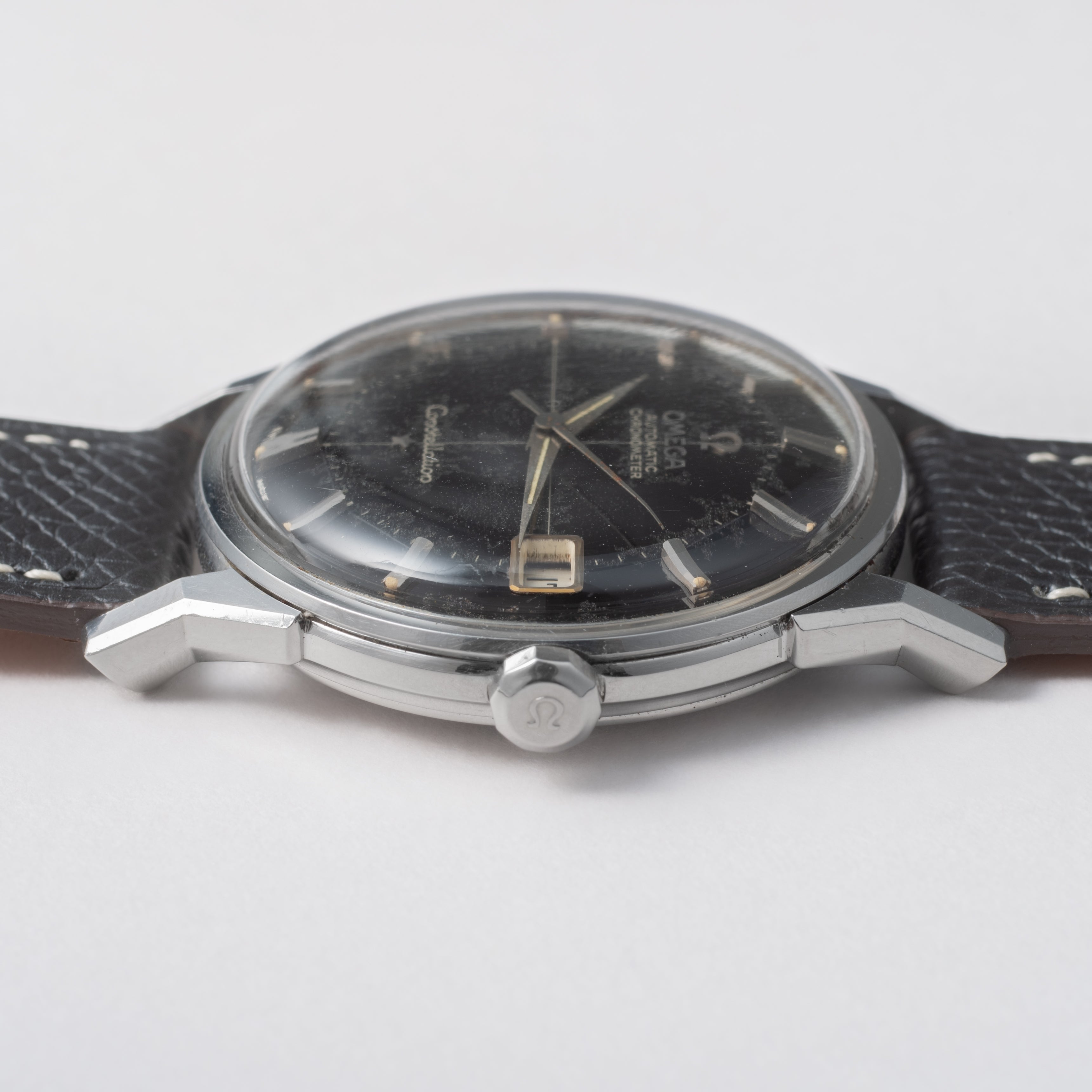 オメガ コンステレーション12角 1962年製 ブラックミラーダイヤル 純正尾錠 自動巻きクロノメーター