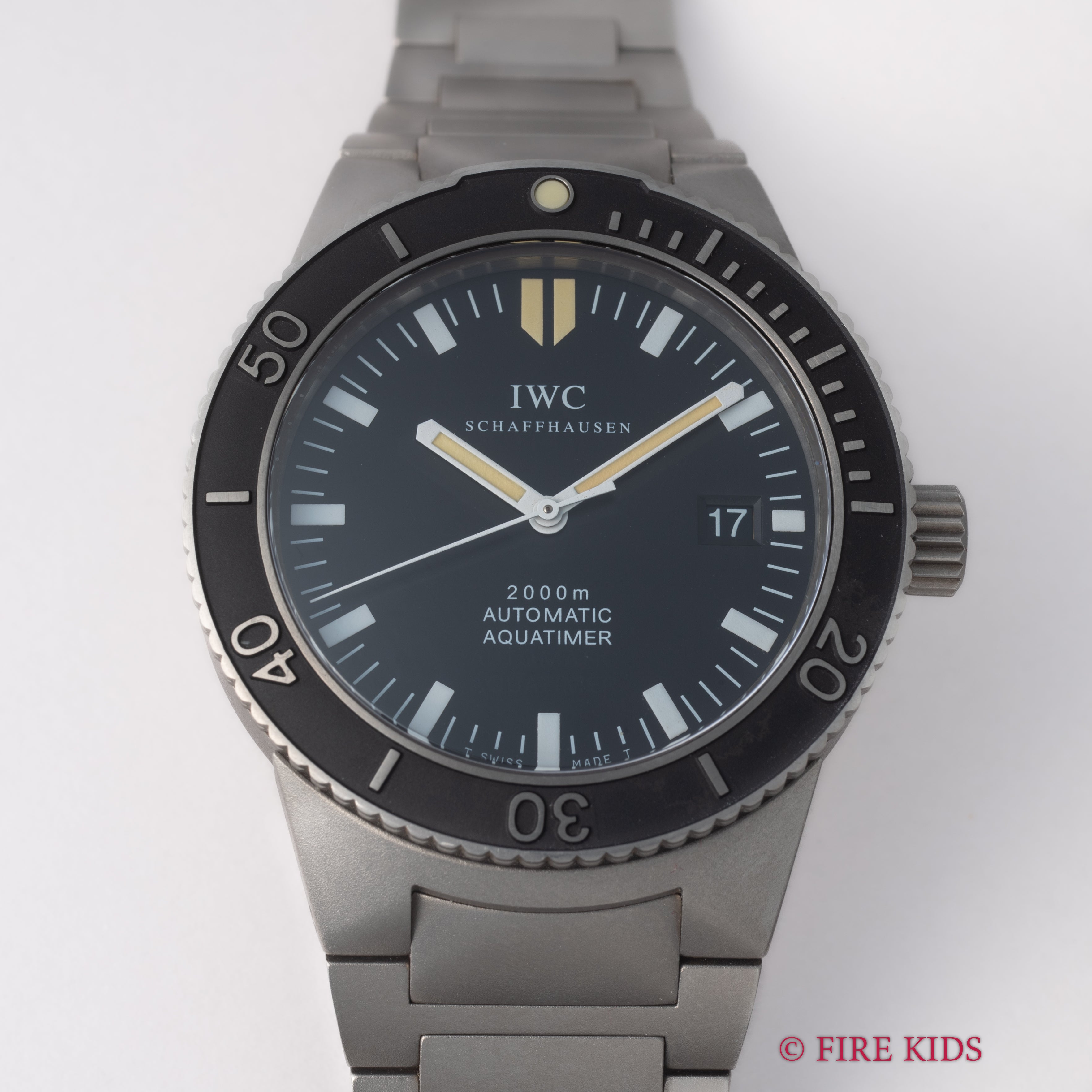 IWC 2000年製(平成12年製) アクアタイマー 2000m防水 チタン オールトリチウム 純正ブレス
