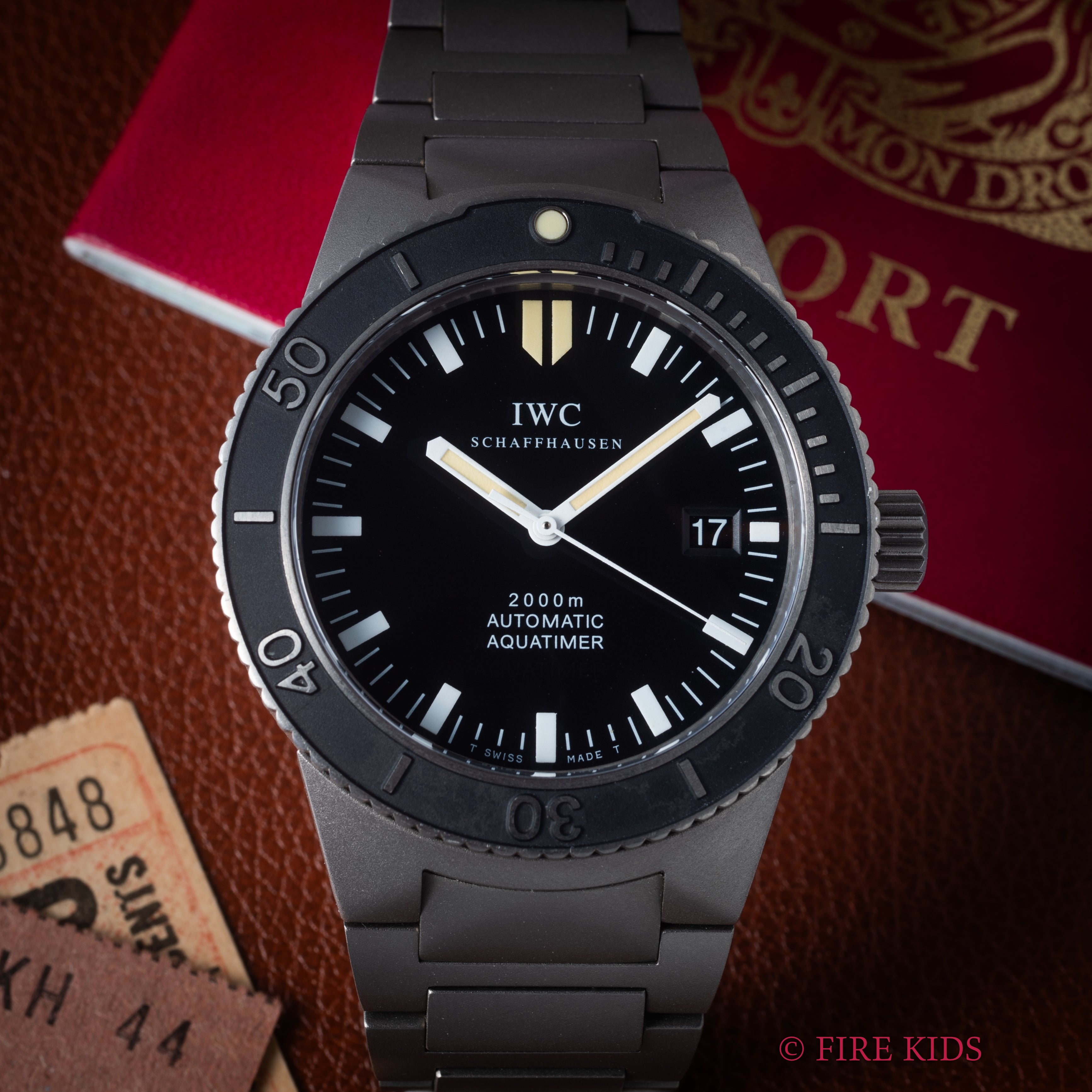 IWC 2000年製(平成12年製) アクアタイマー 2000m防水 チタン オールトリチウム 純正ブレス