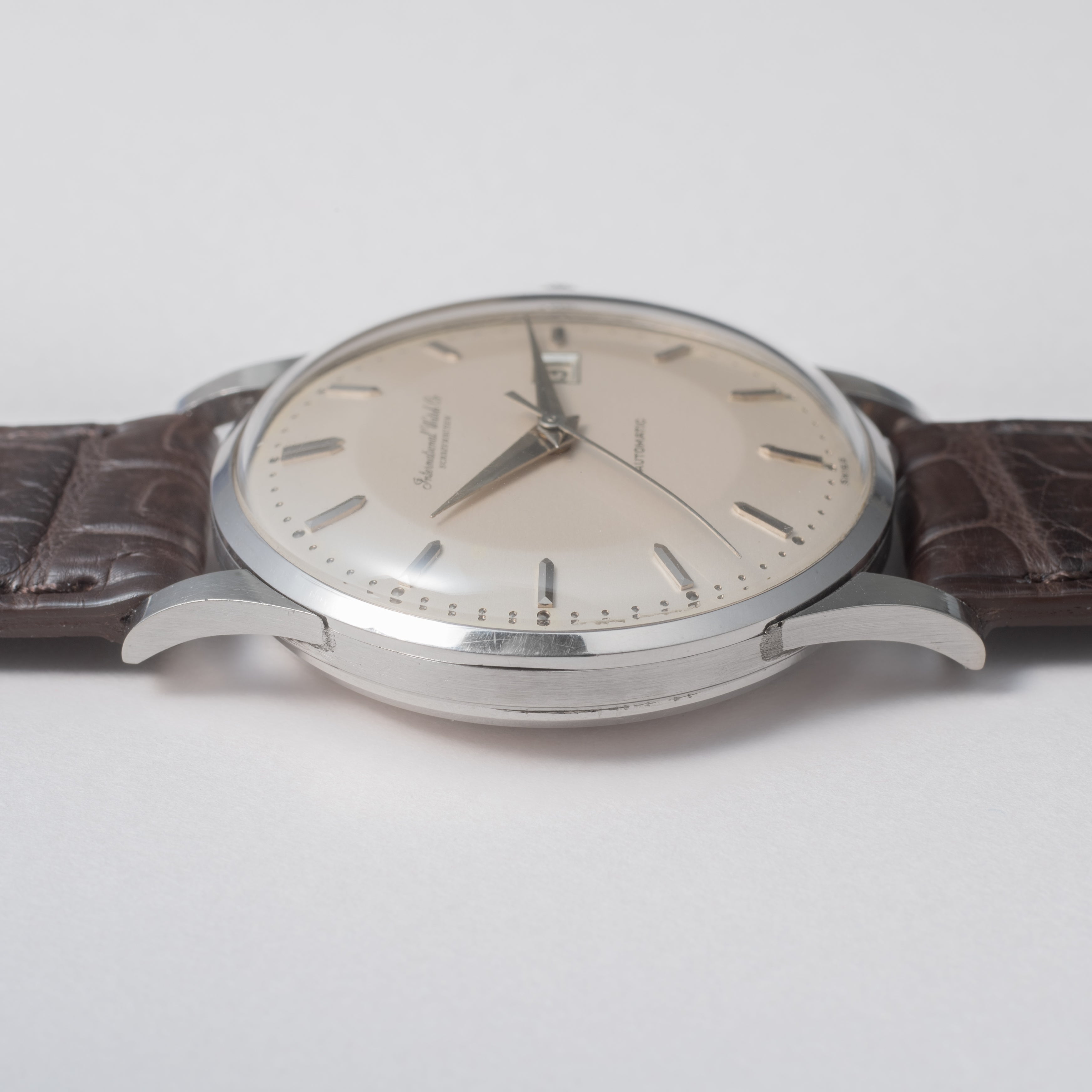 IWC プラチナラウンドケース 1960年製/昭和35年製 寄り目 Cal.8531 砲弾インデックス Ref.140263