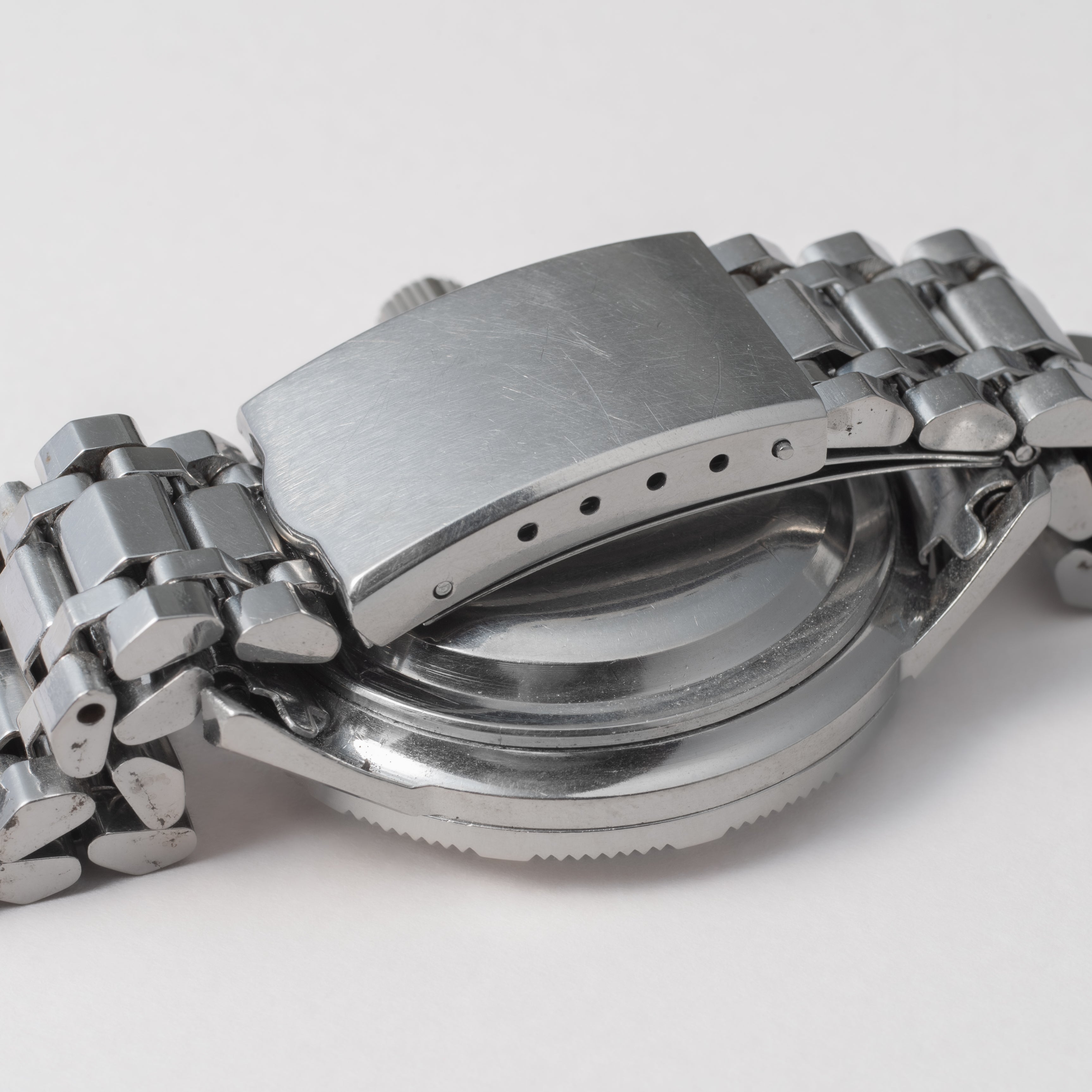 セイコー ワンプッシュクロノ 1964年製 Ref.5717-8990 手巻き カレンダー付き ステンレスベゼル 純正ブレス付き