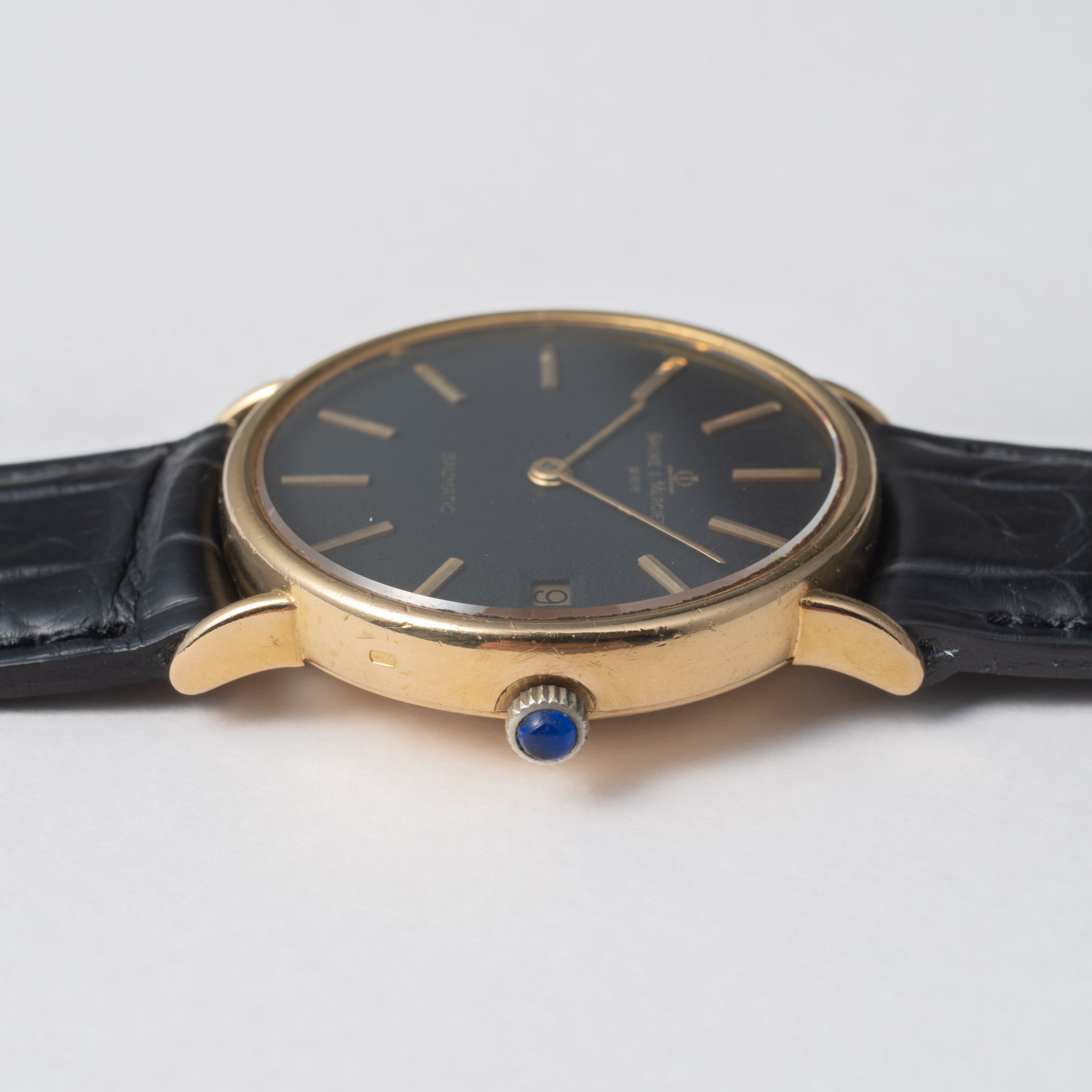 ボーム&メルシエ 18金無垢ボウマチック 18KYG ブラック 自動巻き