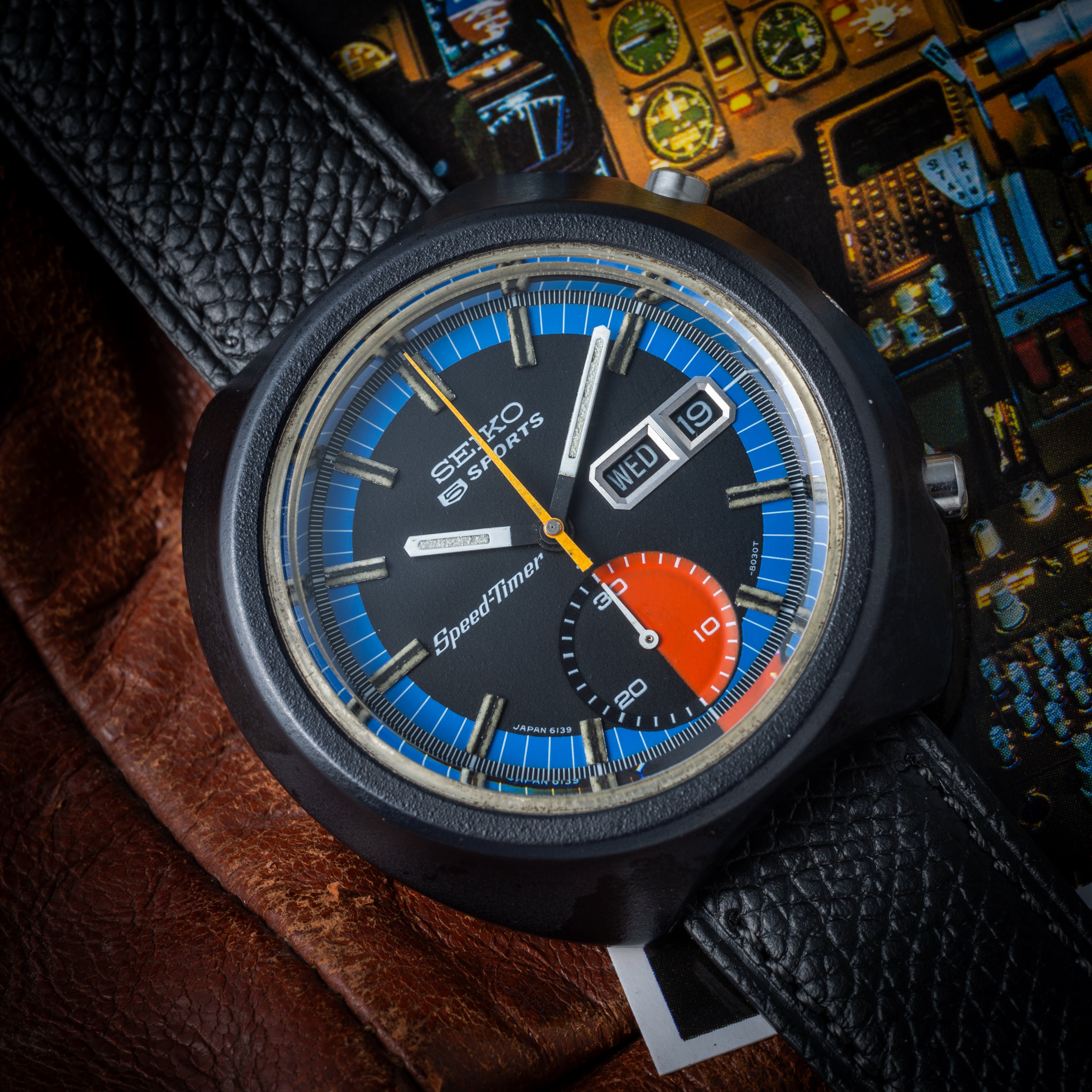 セイコー 5スポーツ スピードタイマー 1972年製 NSBケース 自動巻クロノグラフ Ref.6139-8010