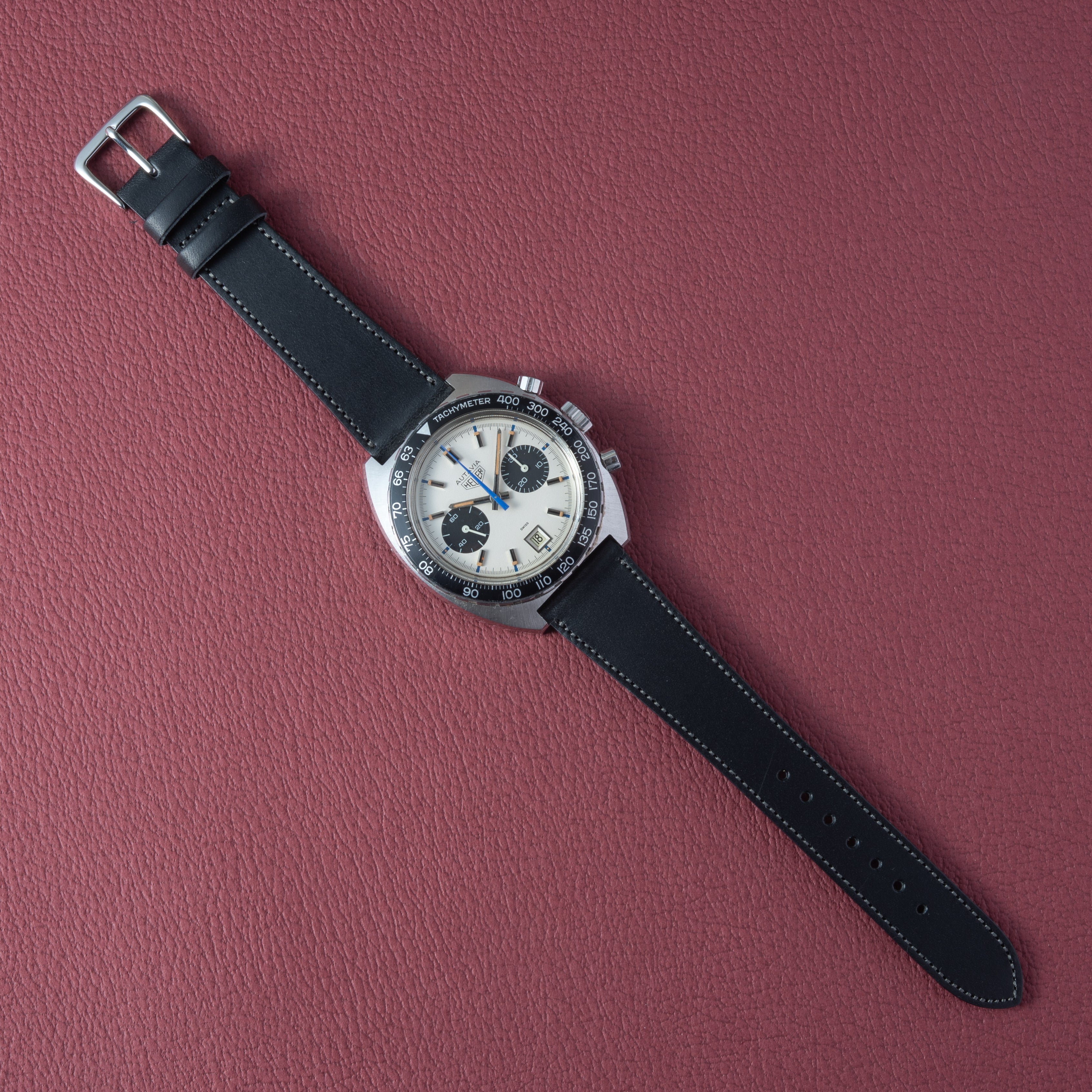 ホイヤー オータヴィア クロノグラフ 1970年代 手巻 バルジューCal.7734 シフェール