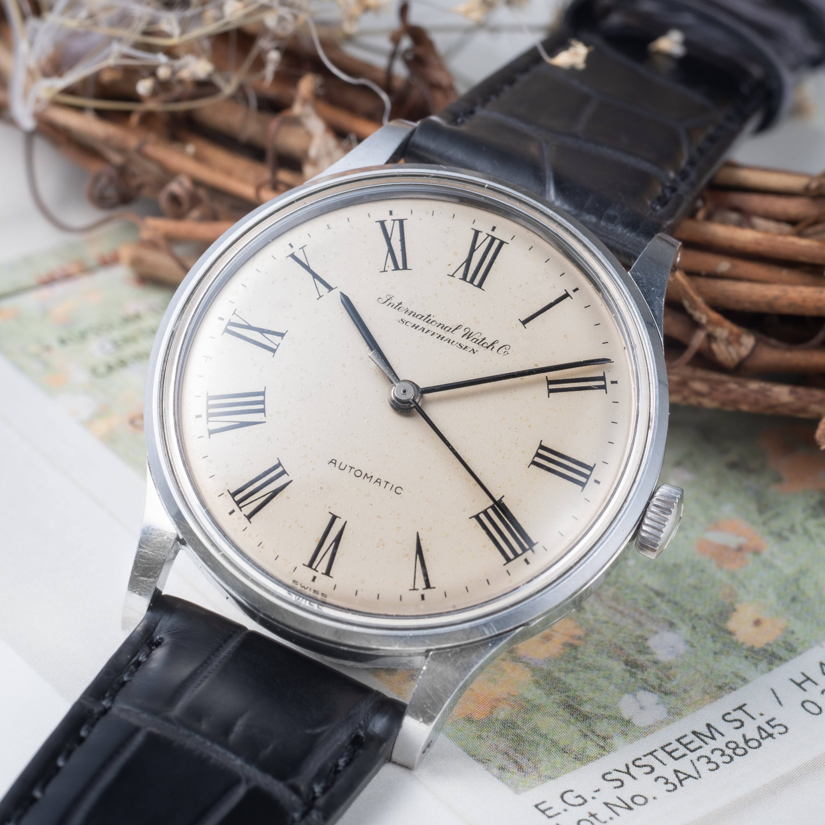 IWC ラウンドケース 1964年製 Ref.809A ペラトン式自動巻き Cal.854 ローマンダイヤル