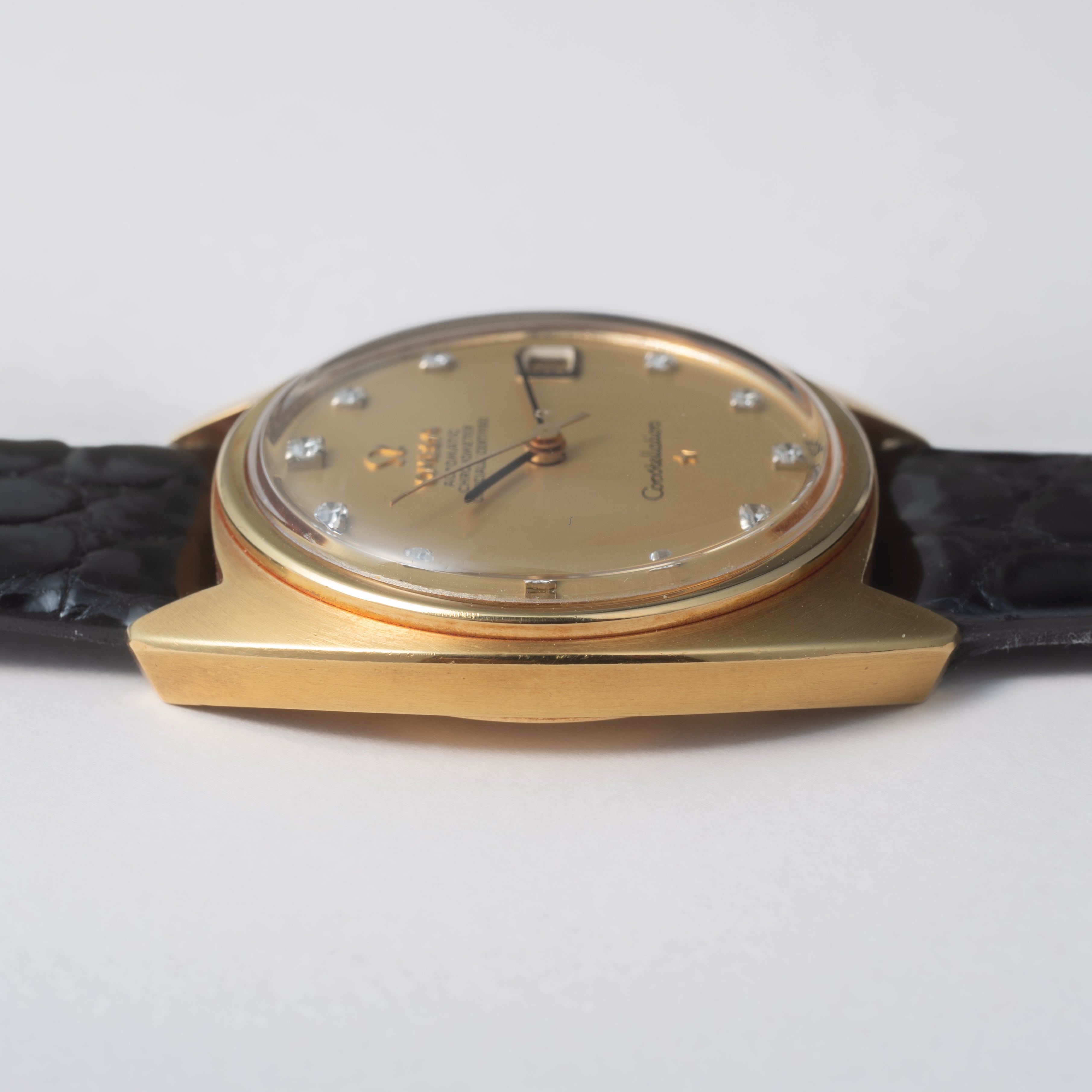 オメガ 18金無垢コンステレーション11Pダイヤ ジェンタデザイン初期型 1966年製 Cal. 561 自動巻き 尾錠付き