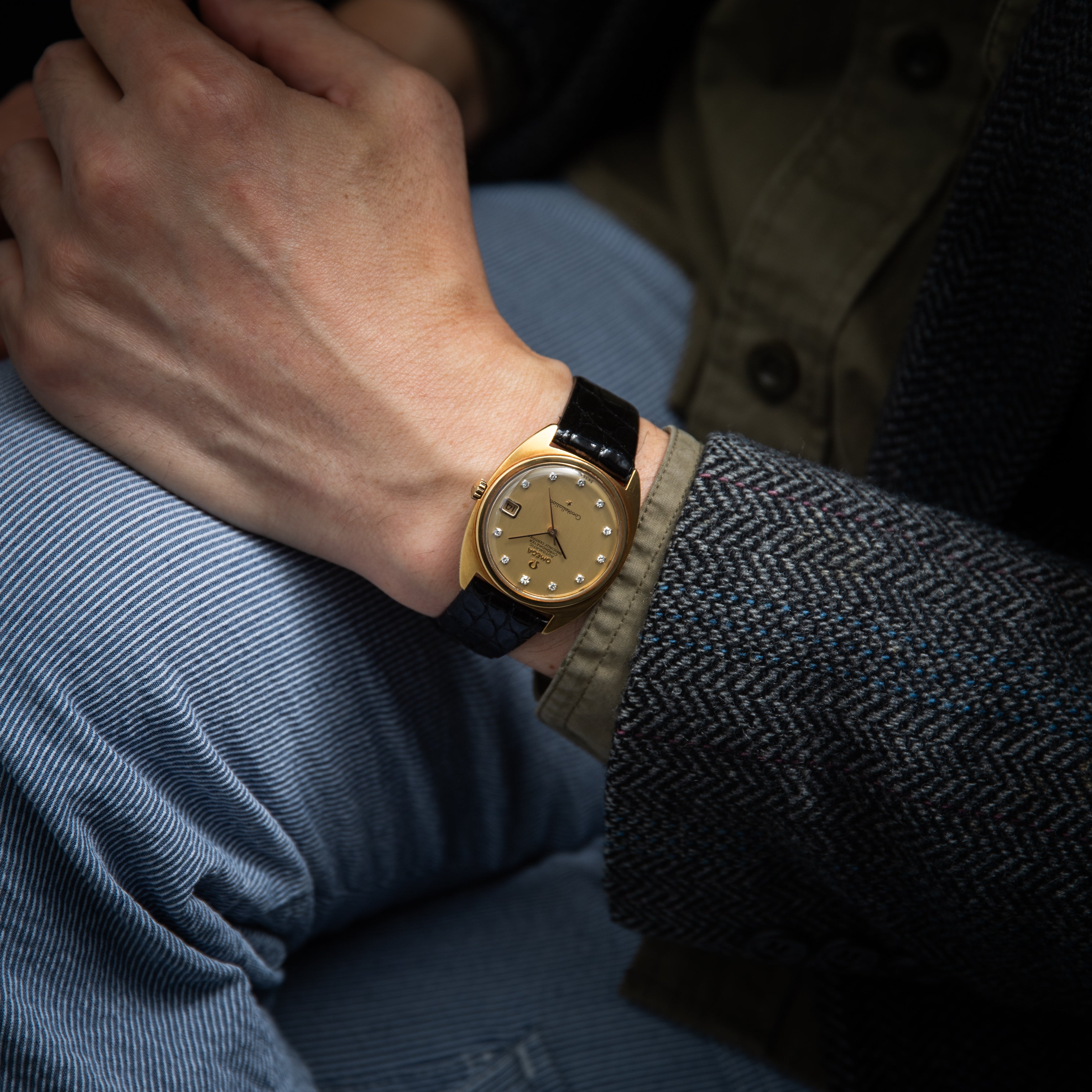 オメガ 18金無垢コンステレーション11Pダイヤ ジェンタデザイン初期型 1966年製 Cal. 561 自動巻き 尾錠付き