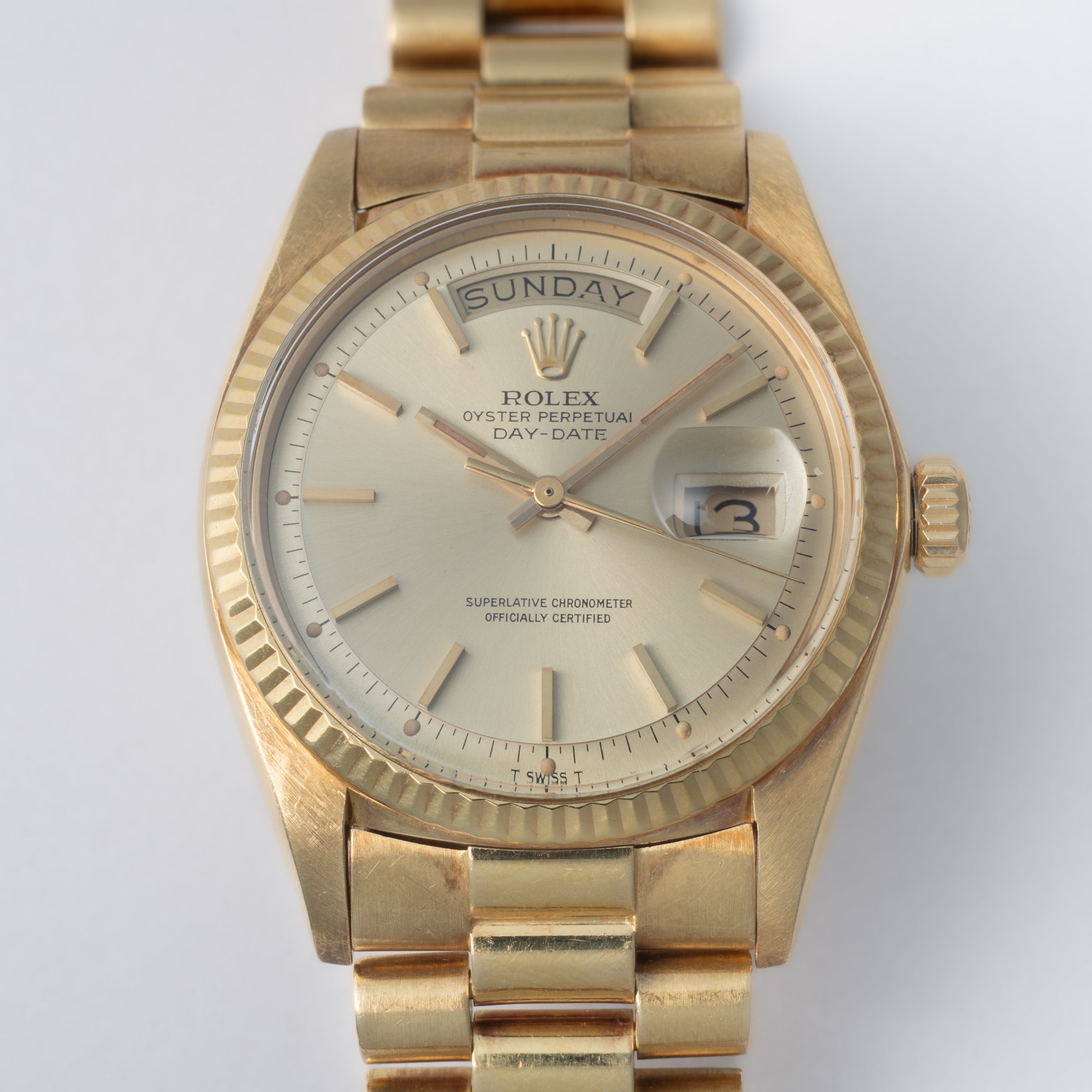 ロレックス デイデイト 自動巻き 1972年製 18金無垢 Ref.1803 シャンパンゴールドダイヤル