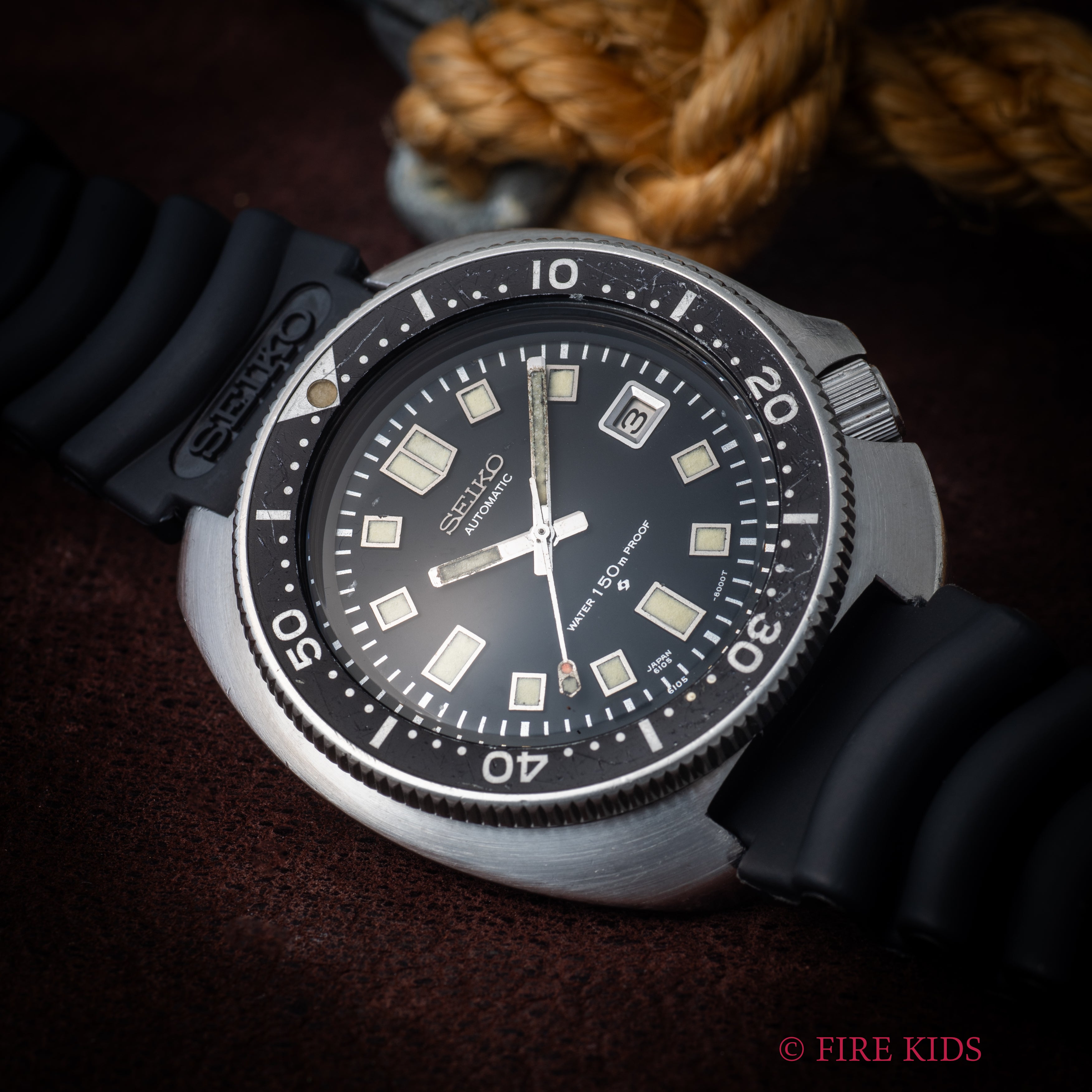 セイコー 150mダイバー 2nd後期最初期型 ウエムラダイバー 1970年製(昭和45年製) 自動巻き Ref.6105-8110