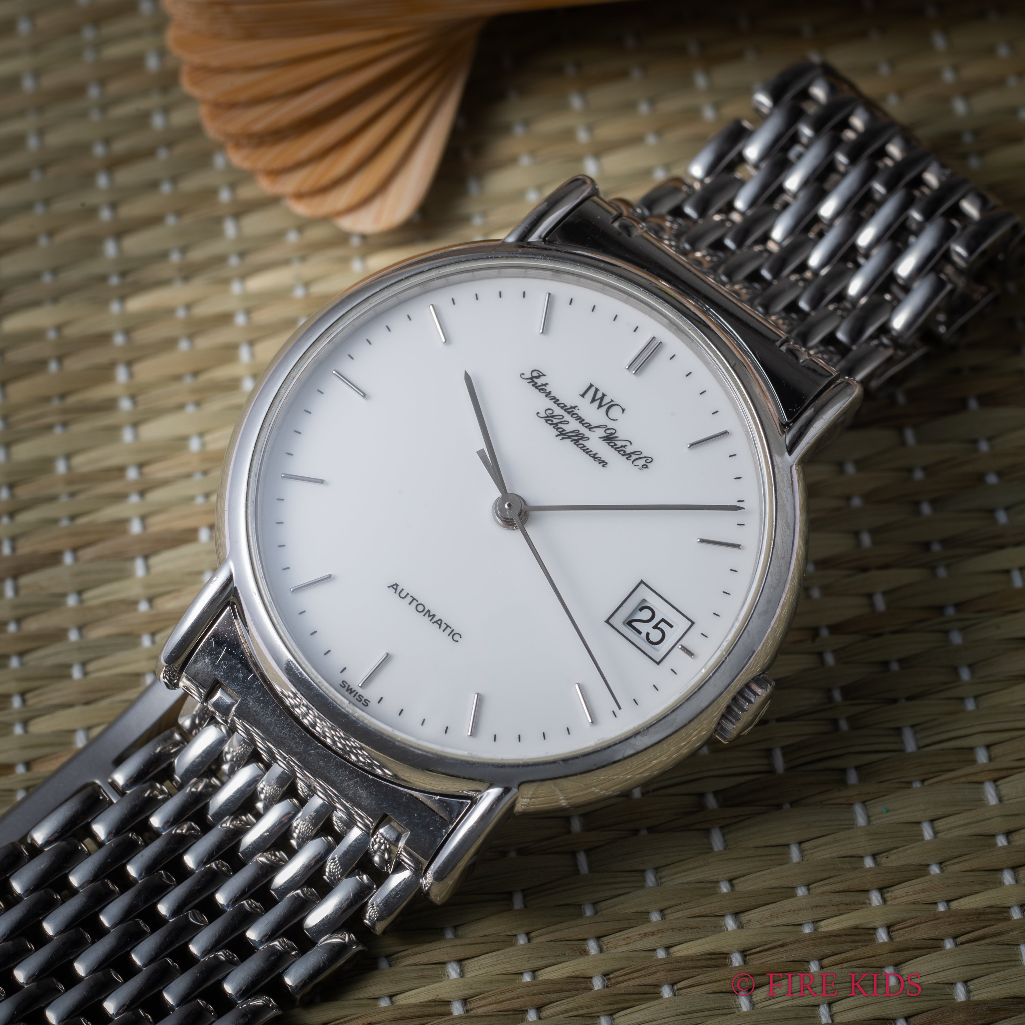 IWC ポートフィノ 2000年製(平成12年製)自動巻 ホワイトエナメルダイヤル 純正ブレス付き