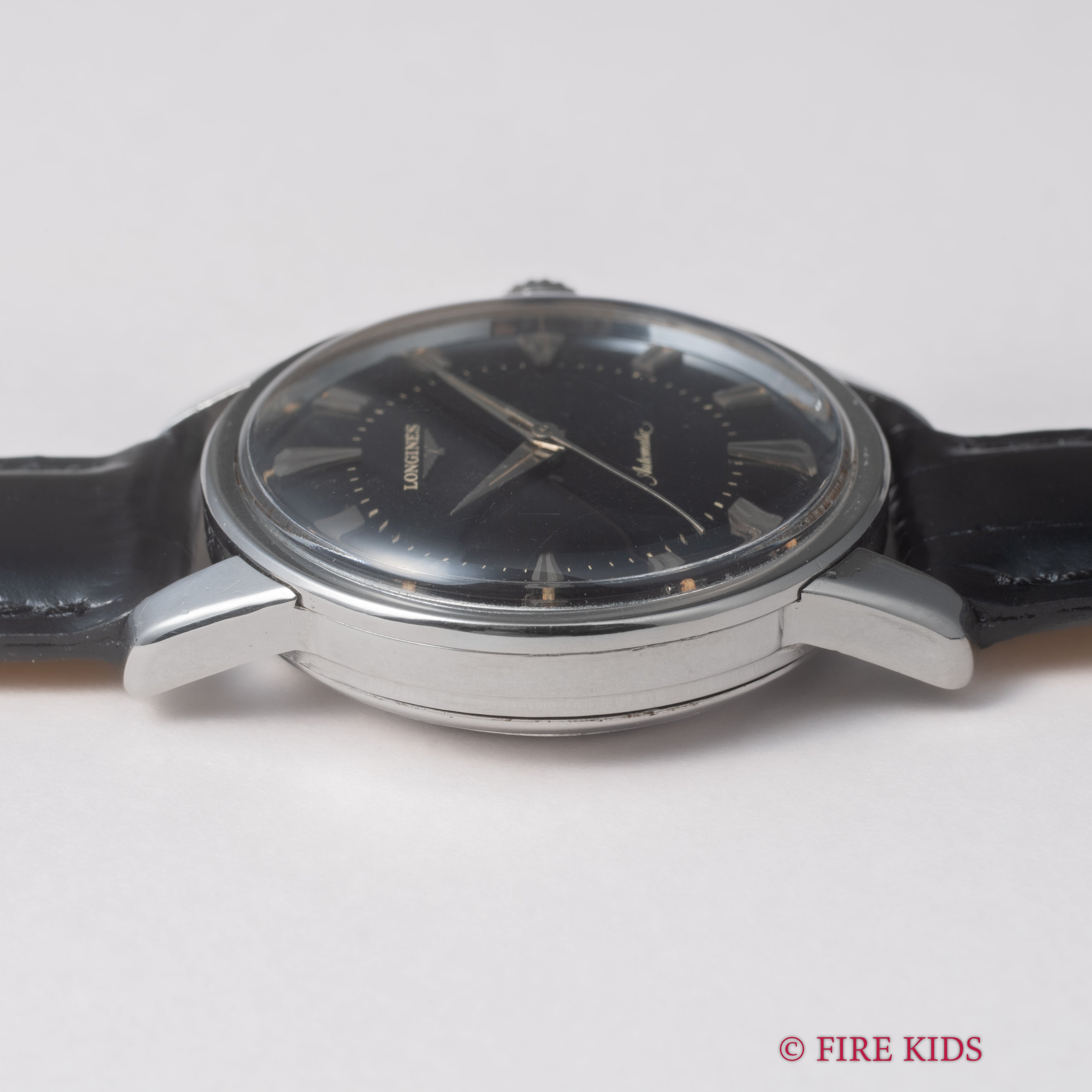 ロンジン プレコンクエスト Cal.19AS ブラックダイヤル 自動巻き ラウンド 1950年代