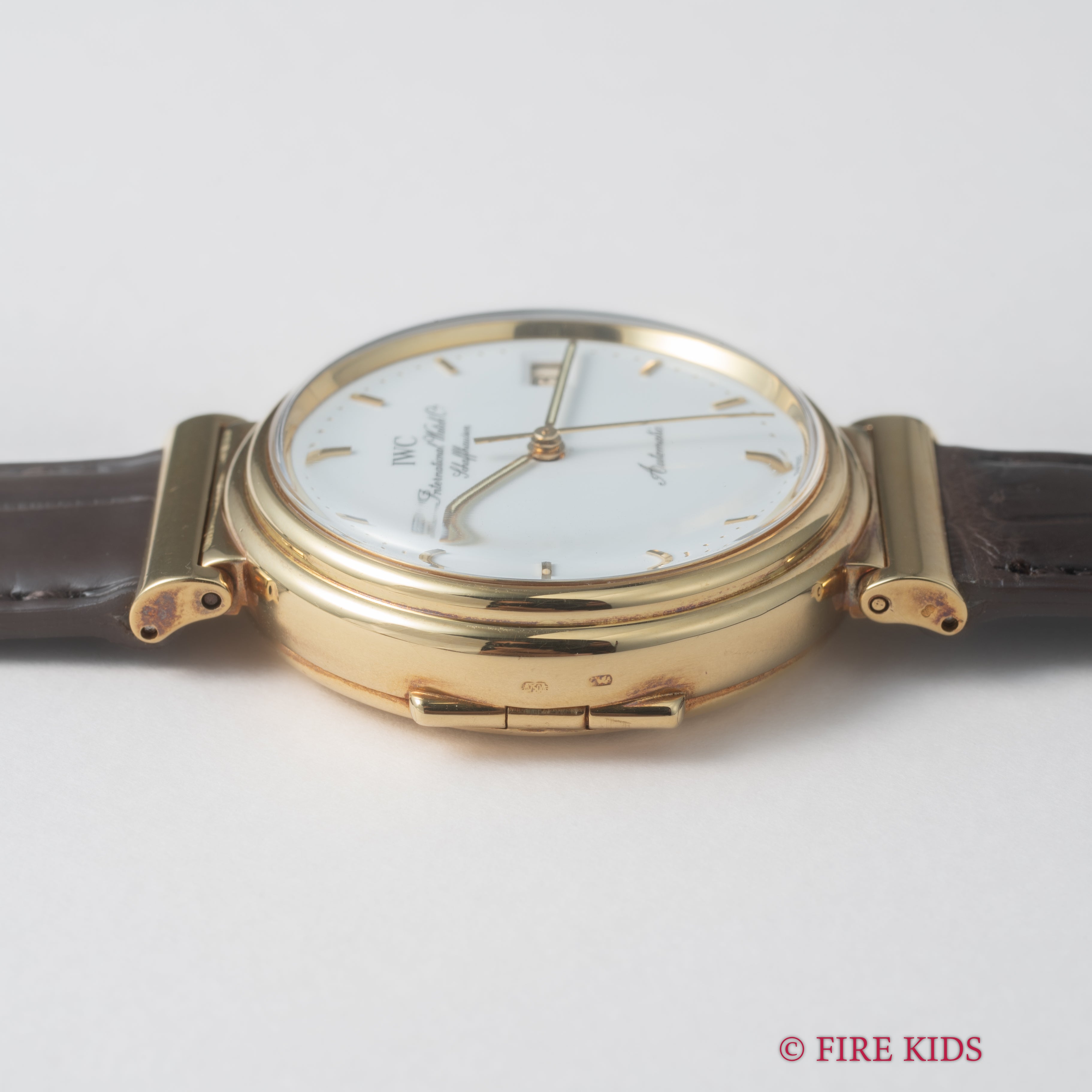 IWC 18金無垢 ダ・ヴィンチ 1988年製 ペラトン式自動巻 Cal.8541 バックハンターケース スケルトン