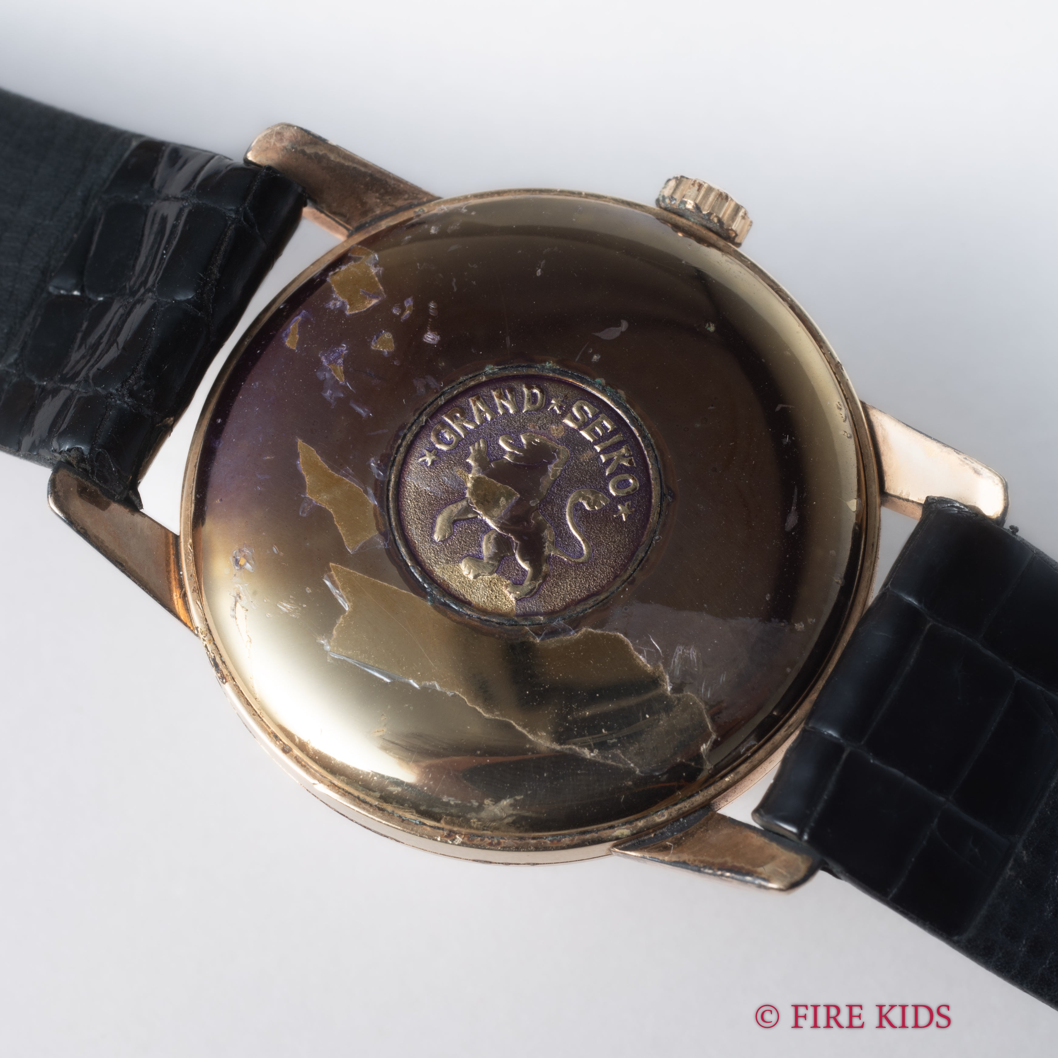 グランドセイコー ファーストモデル 未使用美品 尾錠 タグ付 1963年製 アップライト文字盤 Ref.J14070GS