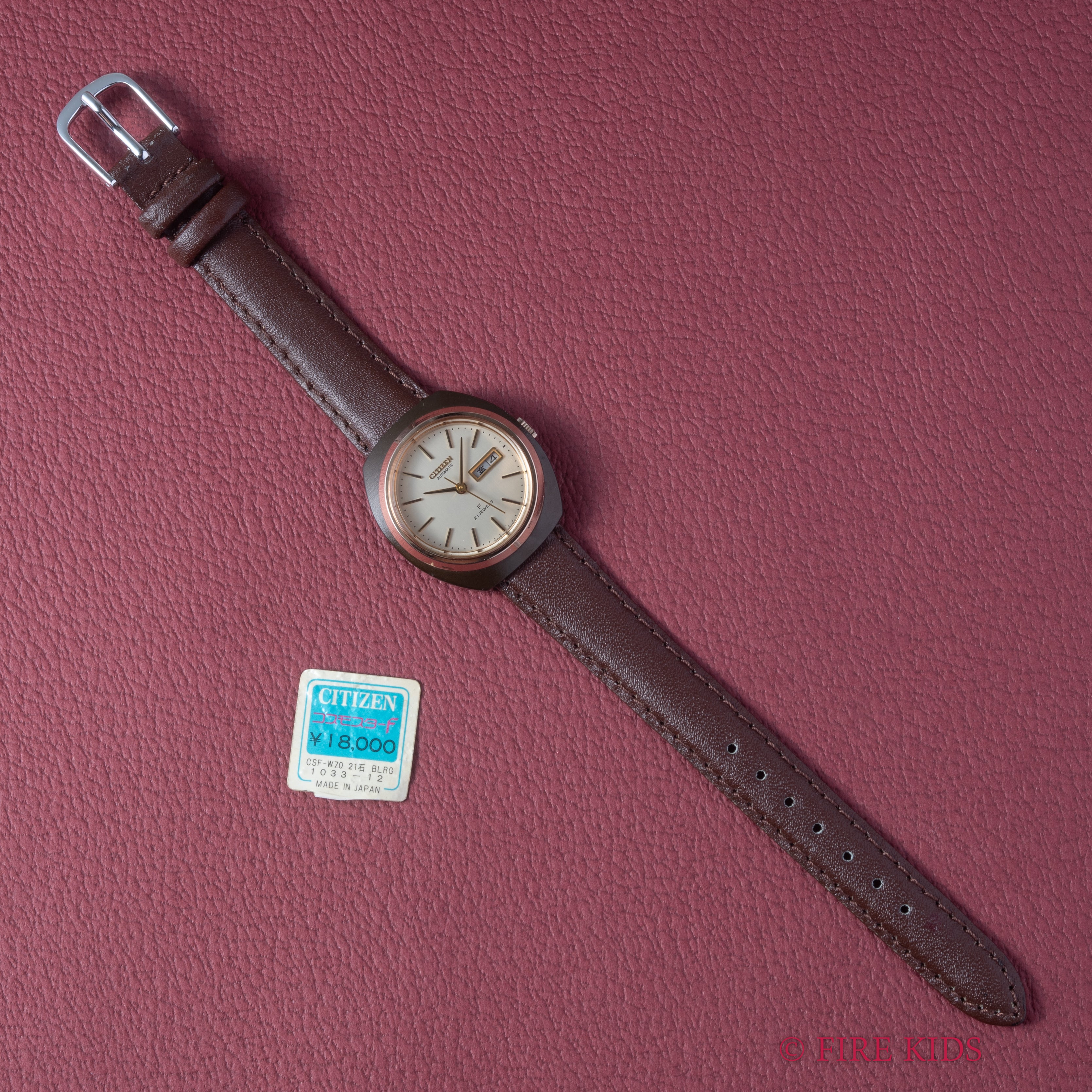 シチズン コスモスター 自動巻き 1976年製 レディース ブラッキーケース