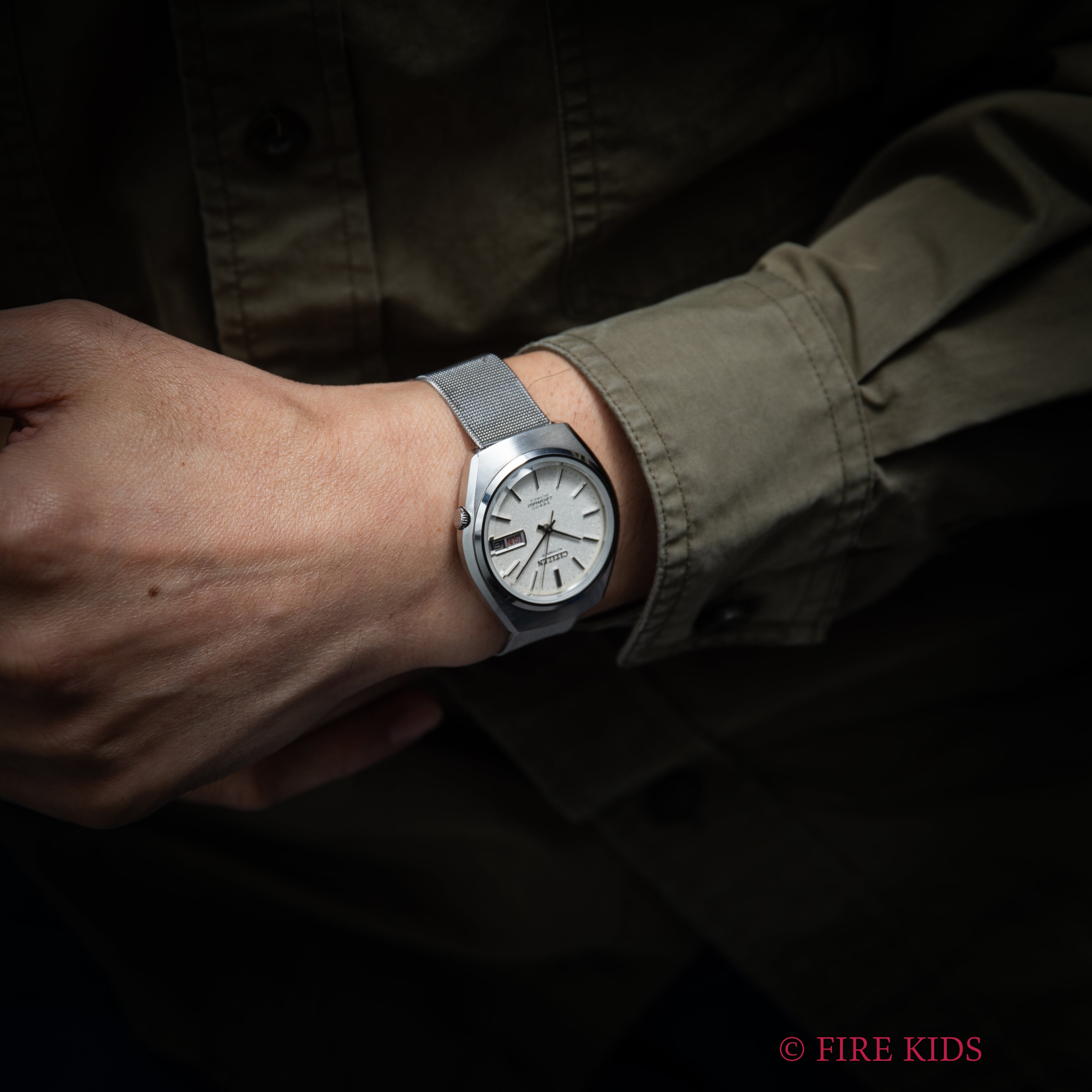 シチズン レオパール28800 スノーホワイトダイヤル 1973年製 Ref.4-77093-K ハイビート自動巻