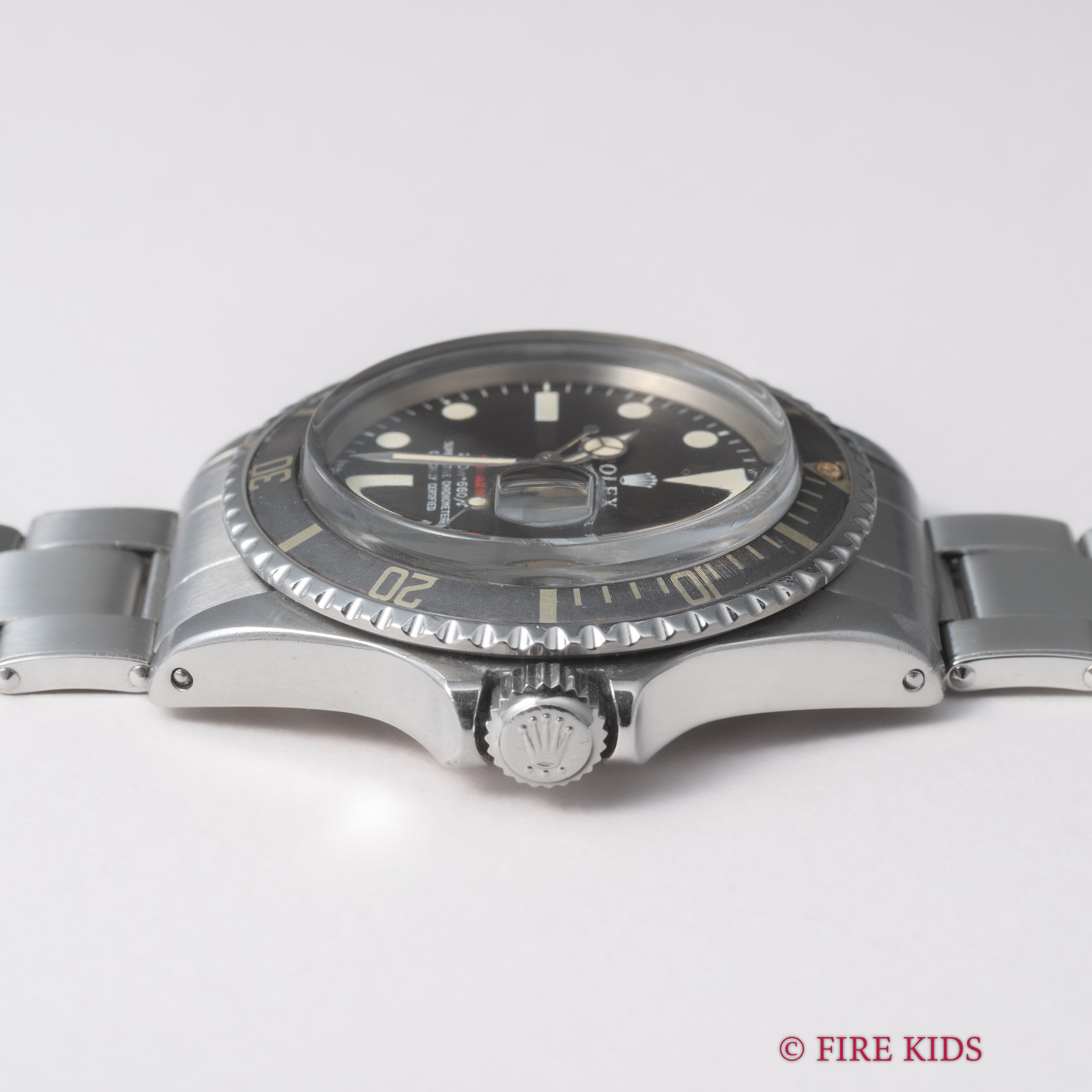 ロレックス 1969年製 サブマリーナー 赤サブ メーターファースト マーク3ダイヤル Ref.1680 ブラウンチェンジ リベットブレス