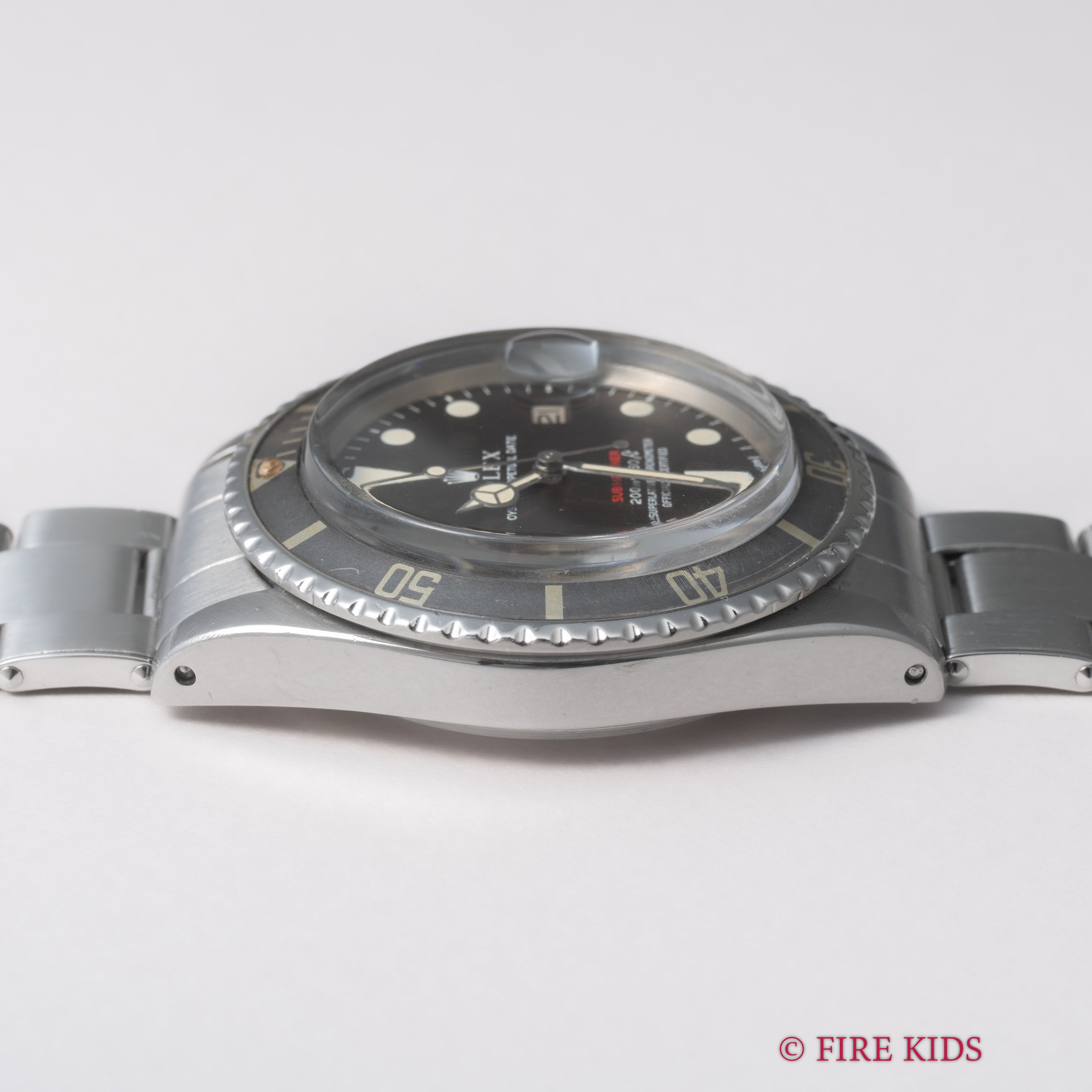 ロレックス 1969年製 サブマリーナー 赤サブ メーターファースト マーク3ダイヤル Ref.1680 ブラウンチェンジ リベットブレス