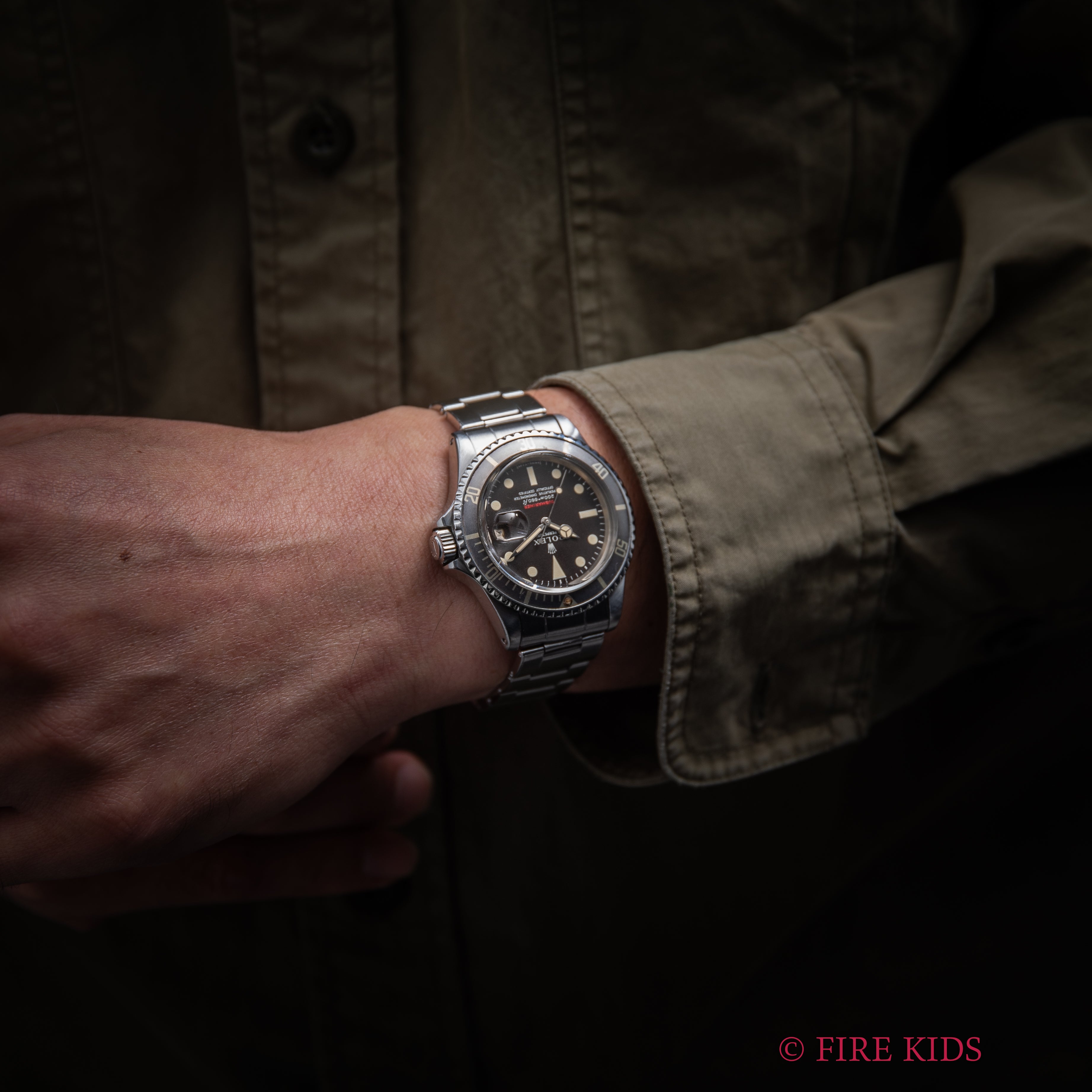 ロレックス 1969年製 サブマリーナー 赤サブ メーターファースト マーク3ダイヤル Ref.1680 ブラウンチェンジ リベットブレス