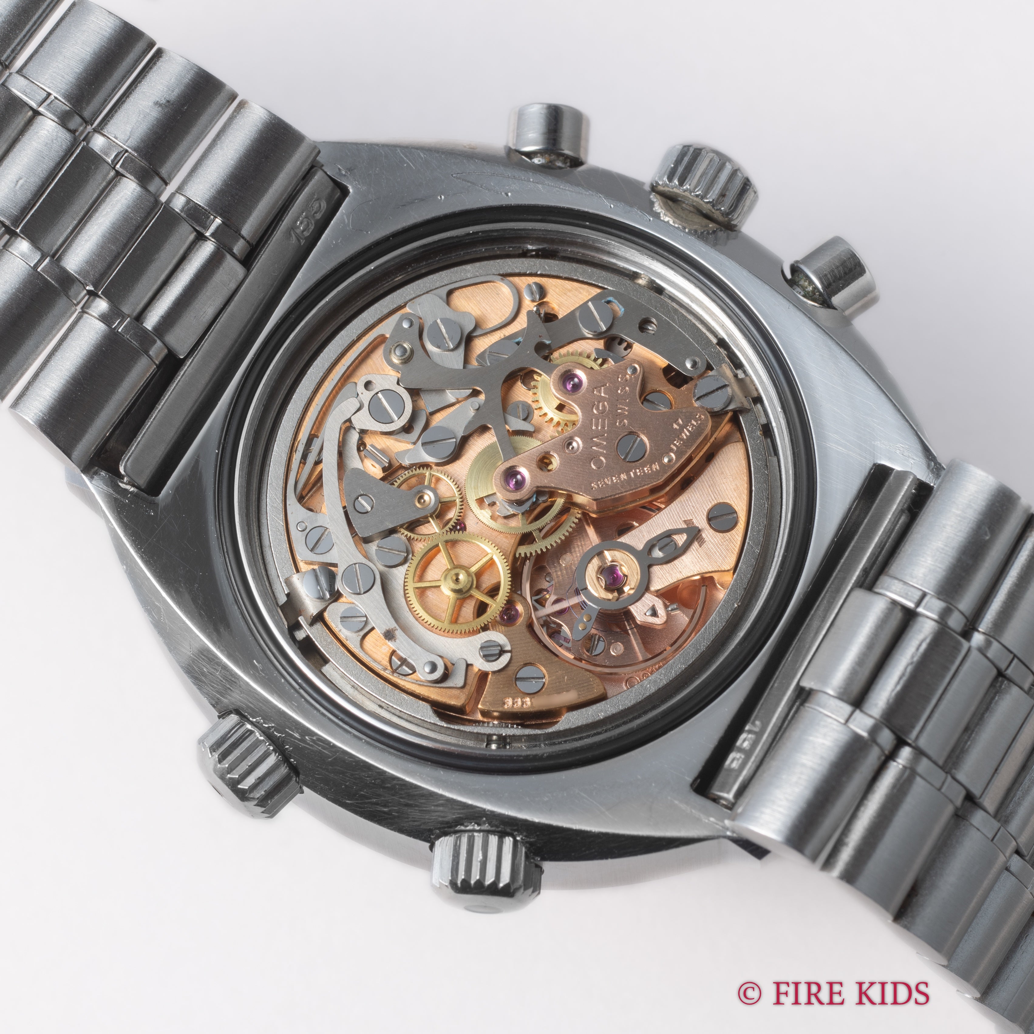 オメガ フライトマスター 後期型 1972年製 Ref.145.026 手巻クロノグラフ Cal.911 オレンジ針 純正ブレス