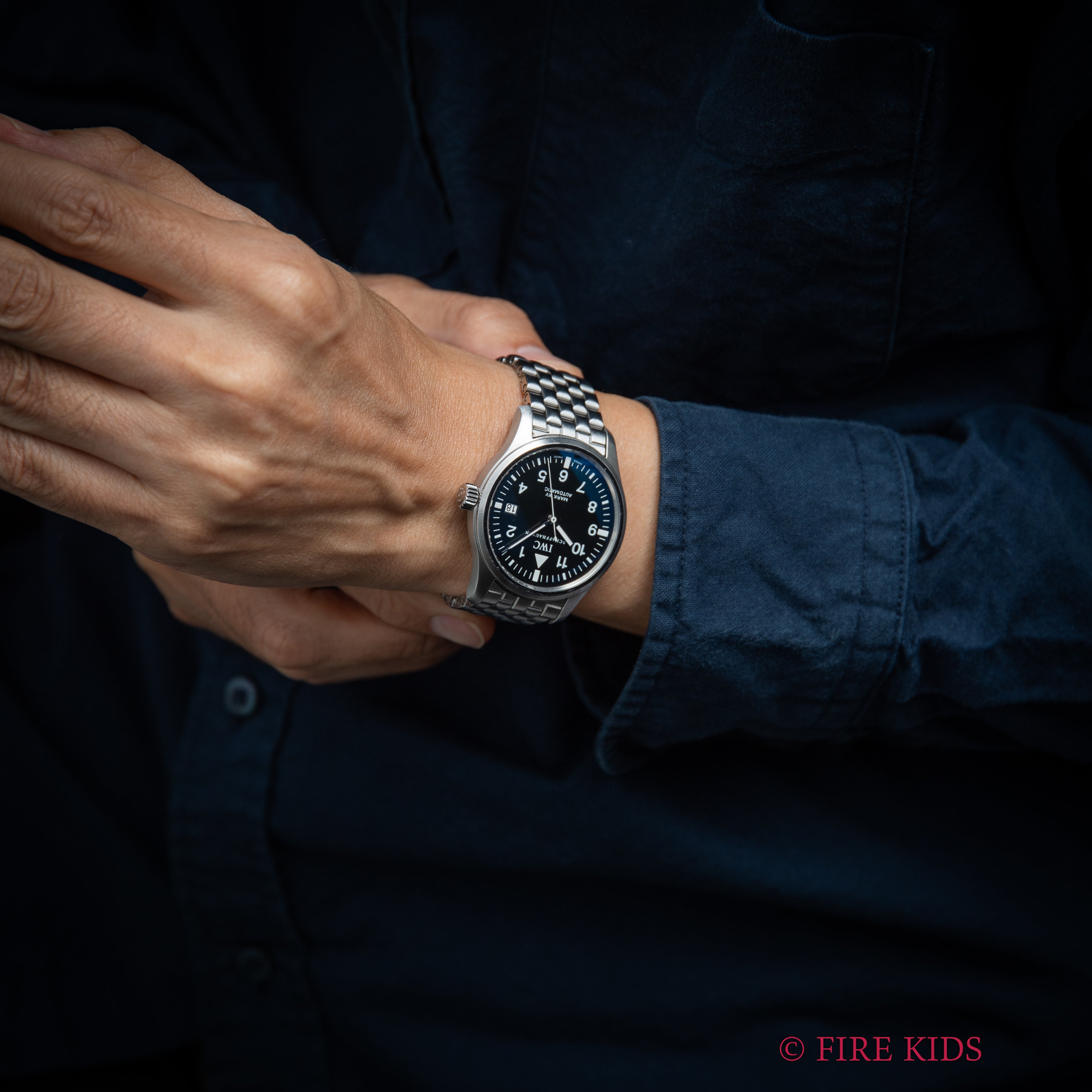 IWC マーク15 2002年製 パイロットウオッチ 自動巻 純正ブレス Ref.IW325301 箱 メーカー修理明細付