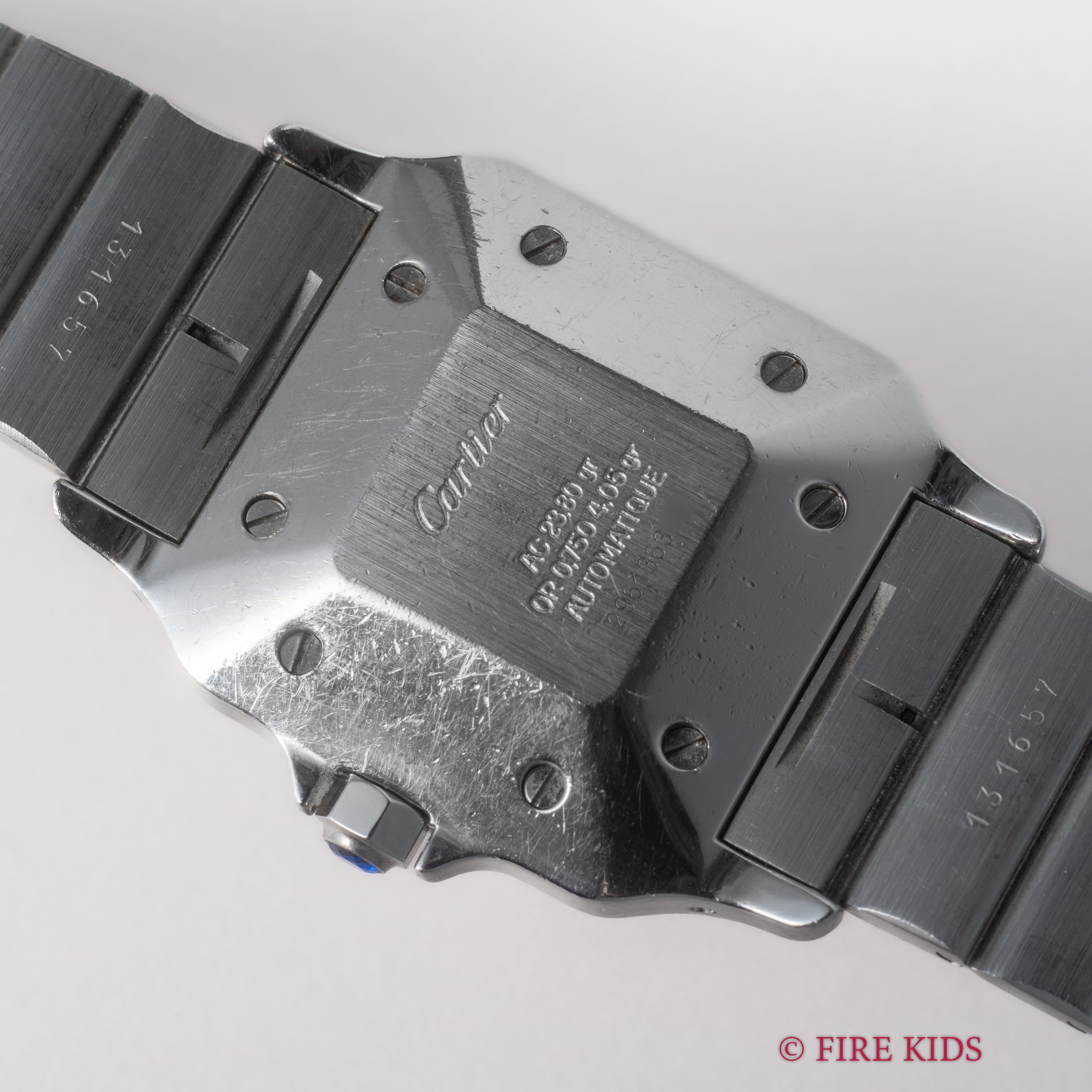 カルティエ サントス LMサイズ コンビ 自動巻き 1980年代製 ホワイトローマンダイヤル