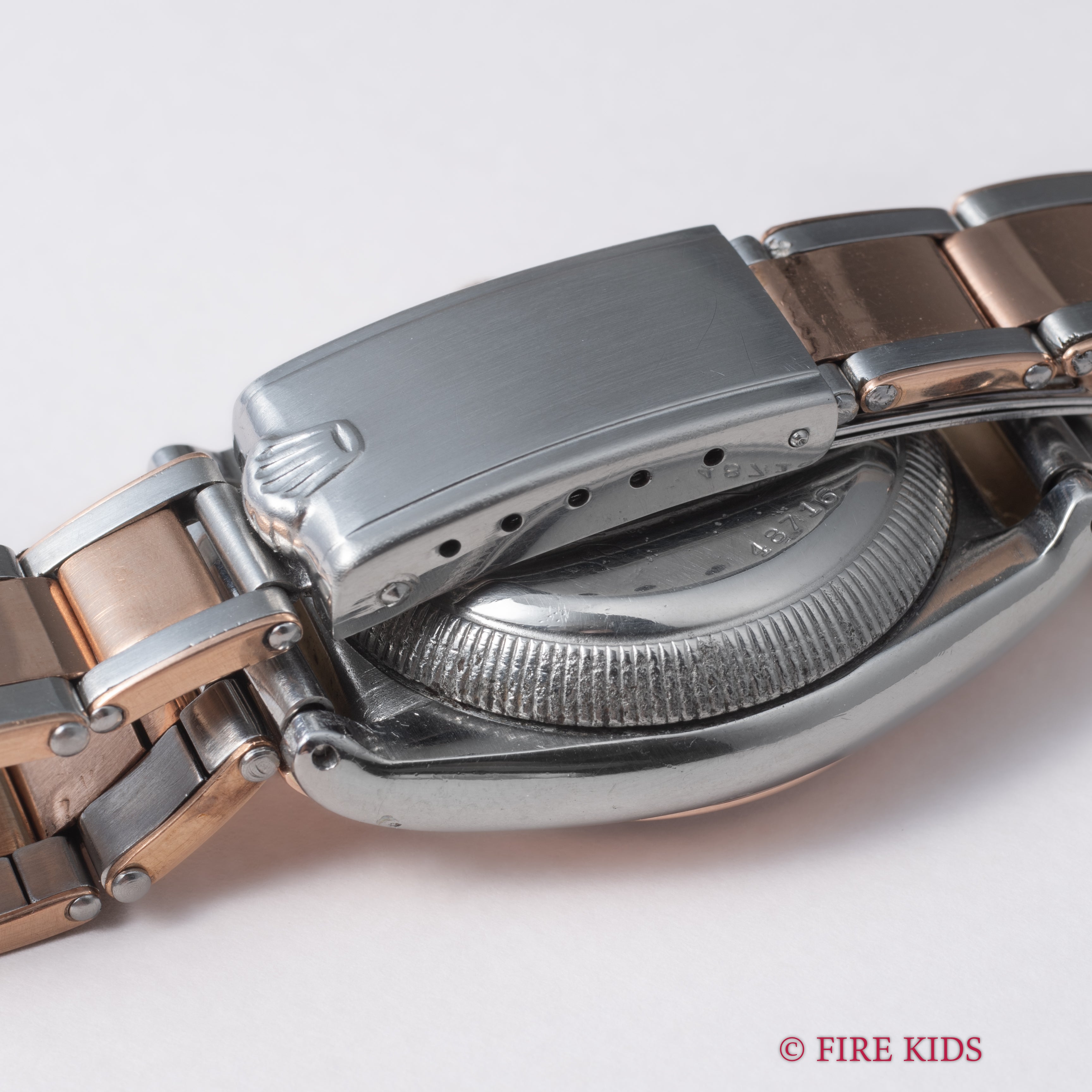 ロレックス バブルバック フーテッド ピンクゴールドコンビ 1940年代製 飛びアラビアダイヤル 純正コンビブレス