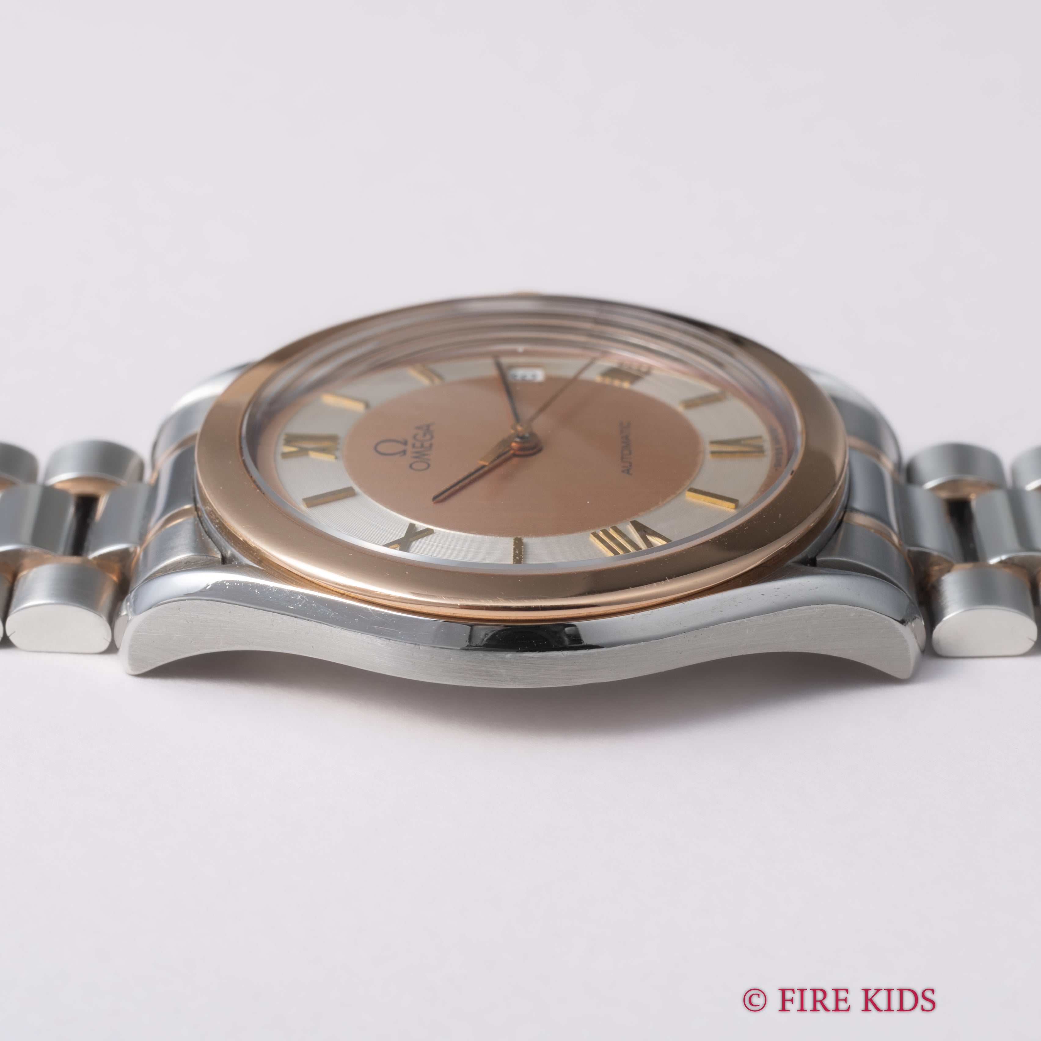 オメガ クラシック PGコンビ 1991年製 ツートーンローマンダイヤル 自動巻 Ref.166 0295 Cal.1110 純正コンビブレス