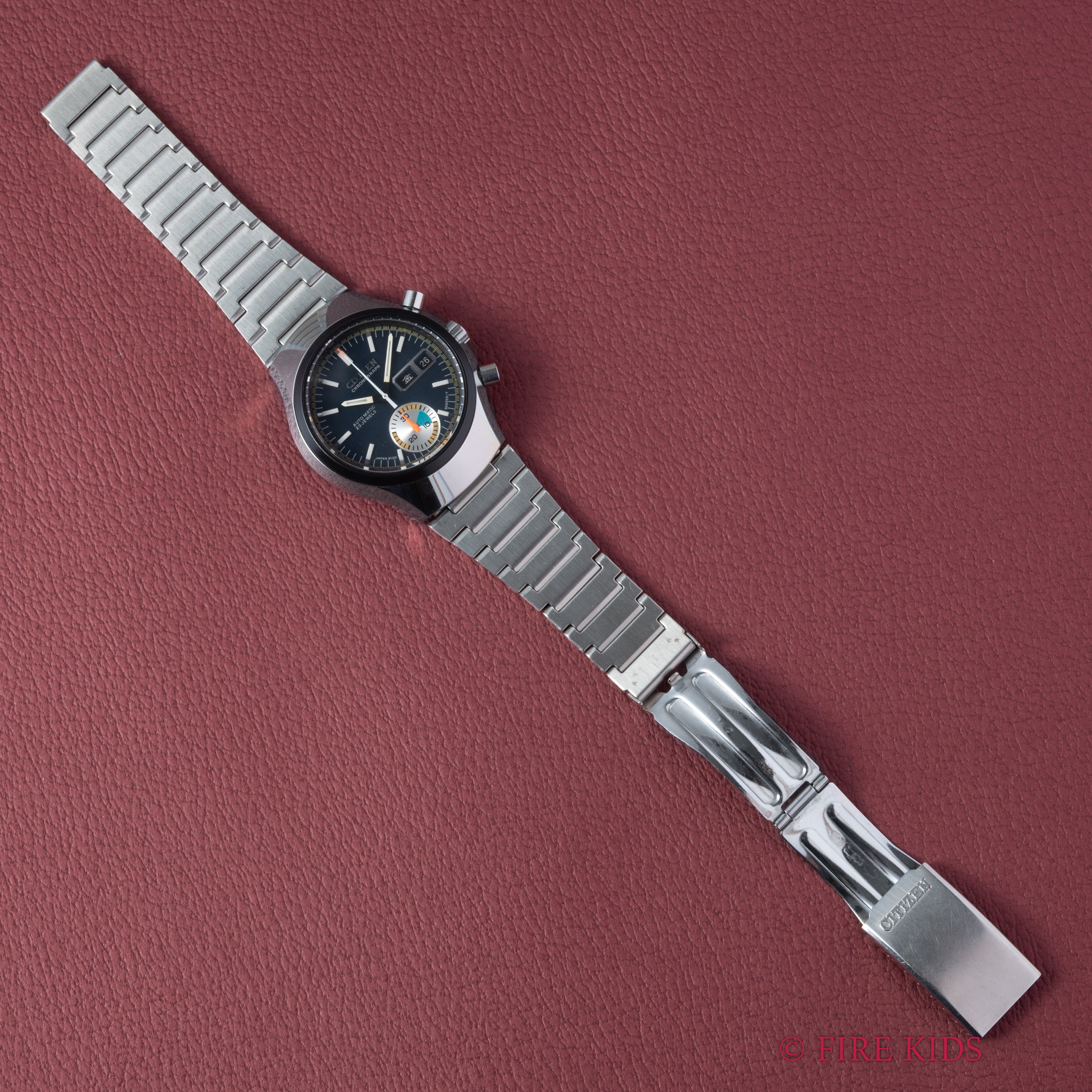 シチズン チャレンジタイマー 自動巻きクロノグラフ 1972年製 フライバック付き 純正ブレス