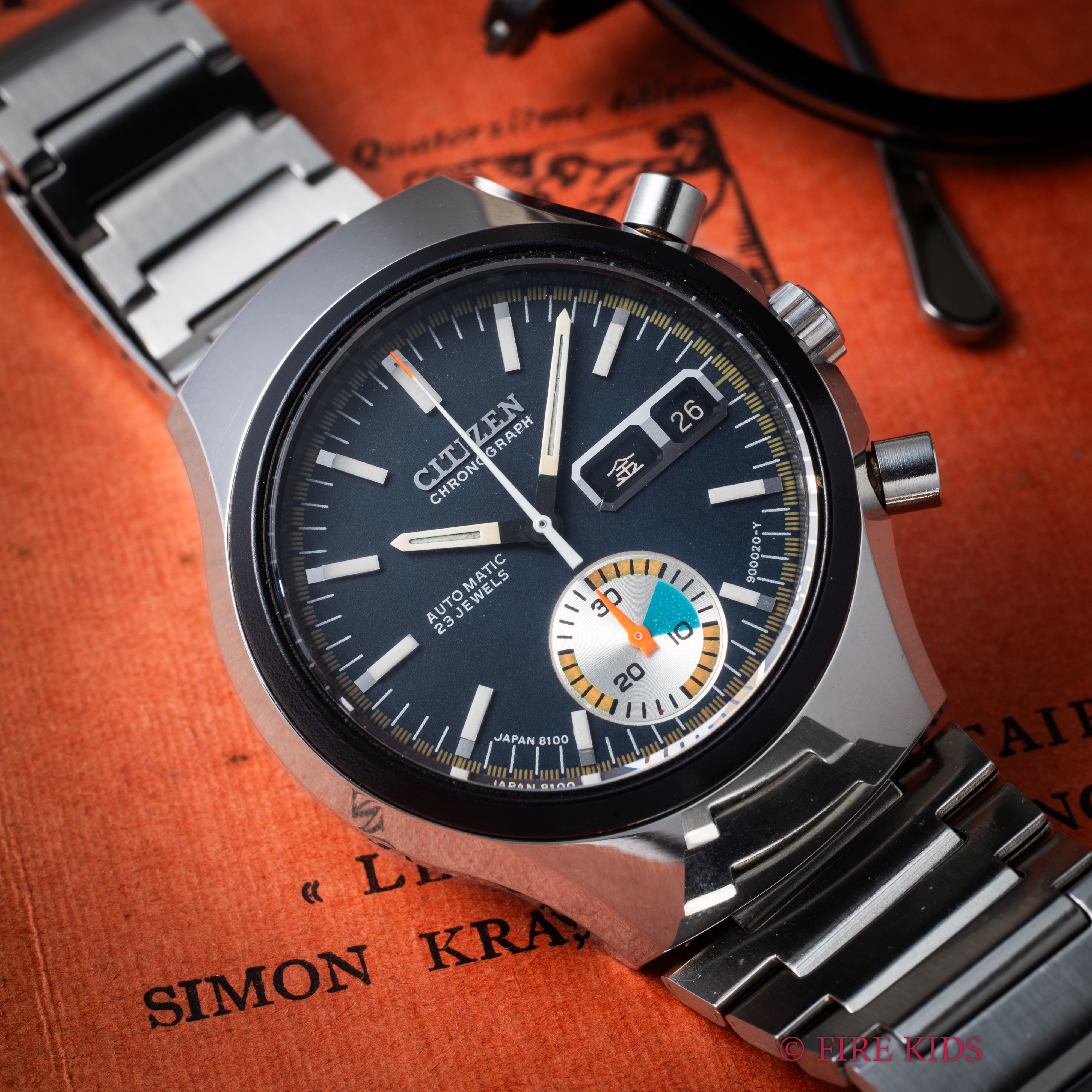 シチズン チャレンジタイマー 自動巻きクロノグラフ 1972年製 フライバック付き 純正ブレス