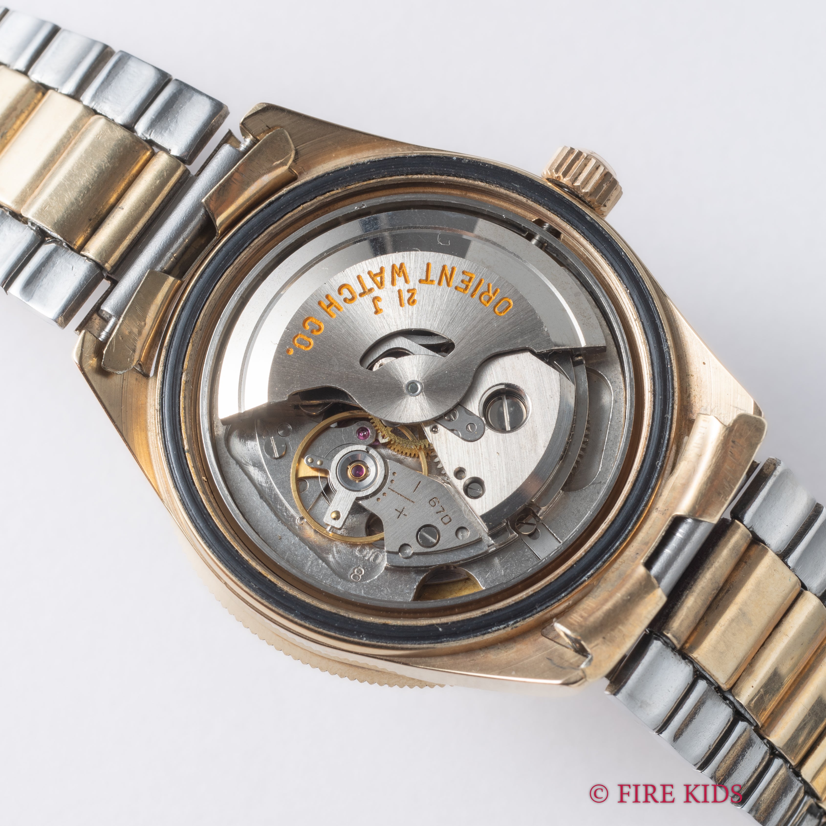 オリエント カレンダーオート21ダイバー 1960年代製 金張りケース 自動巻 純正コンビブレス