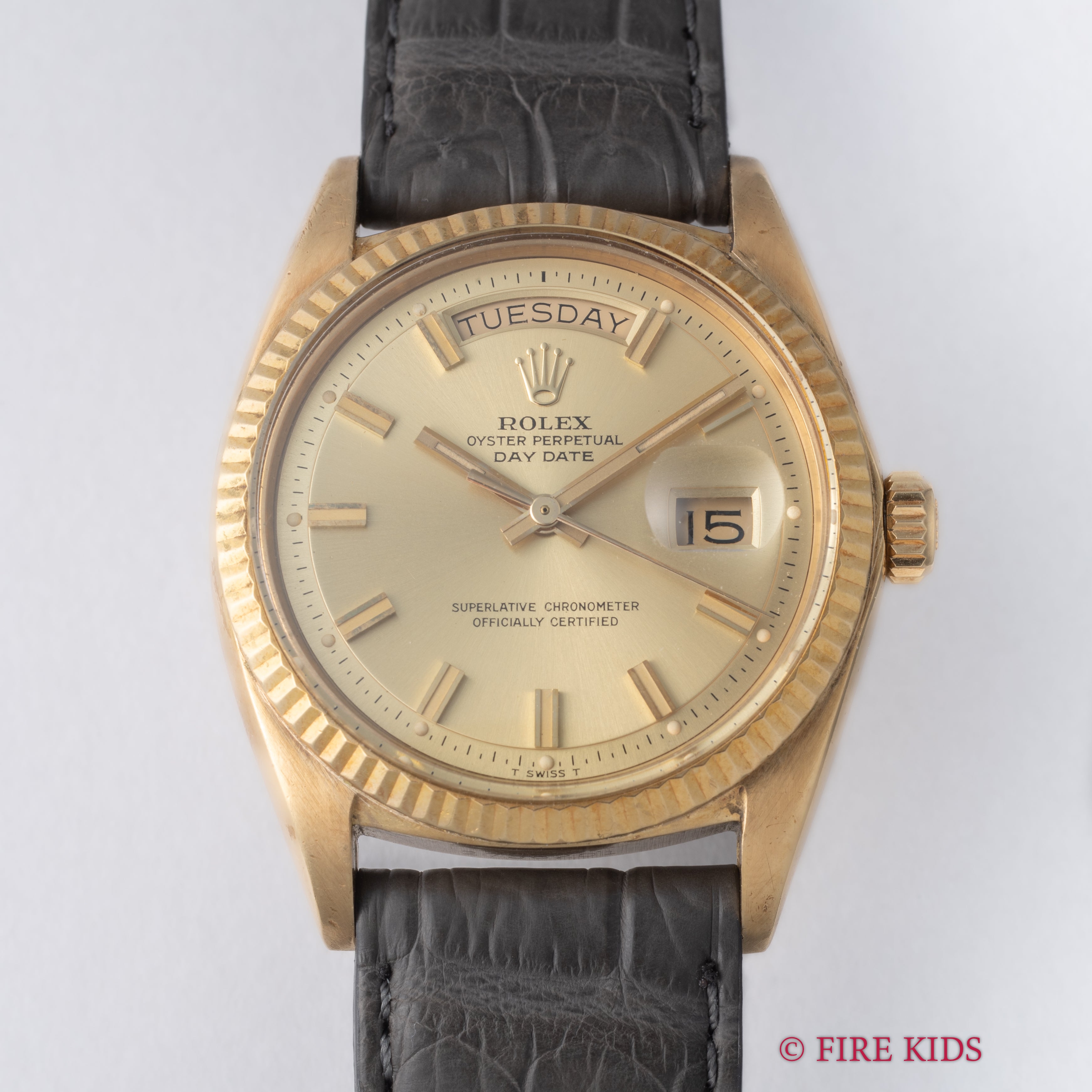 ロレックス デイデイト 1969年製 Ref.1803 18金無垢 シャンパンダイヤル ワイドボーイ