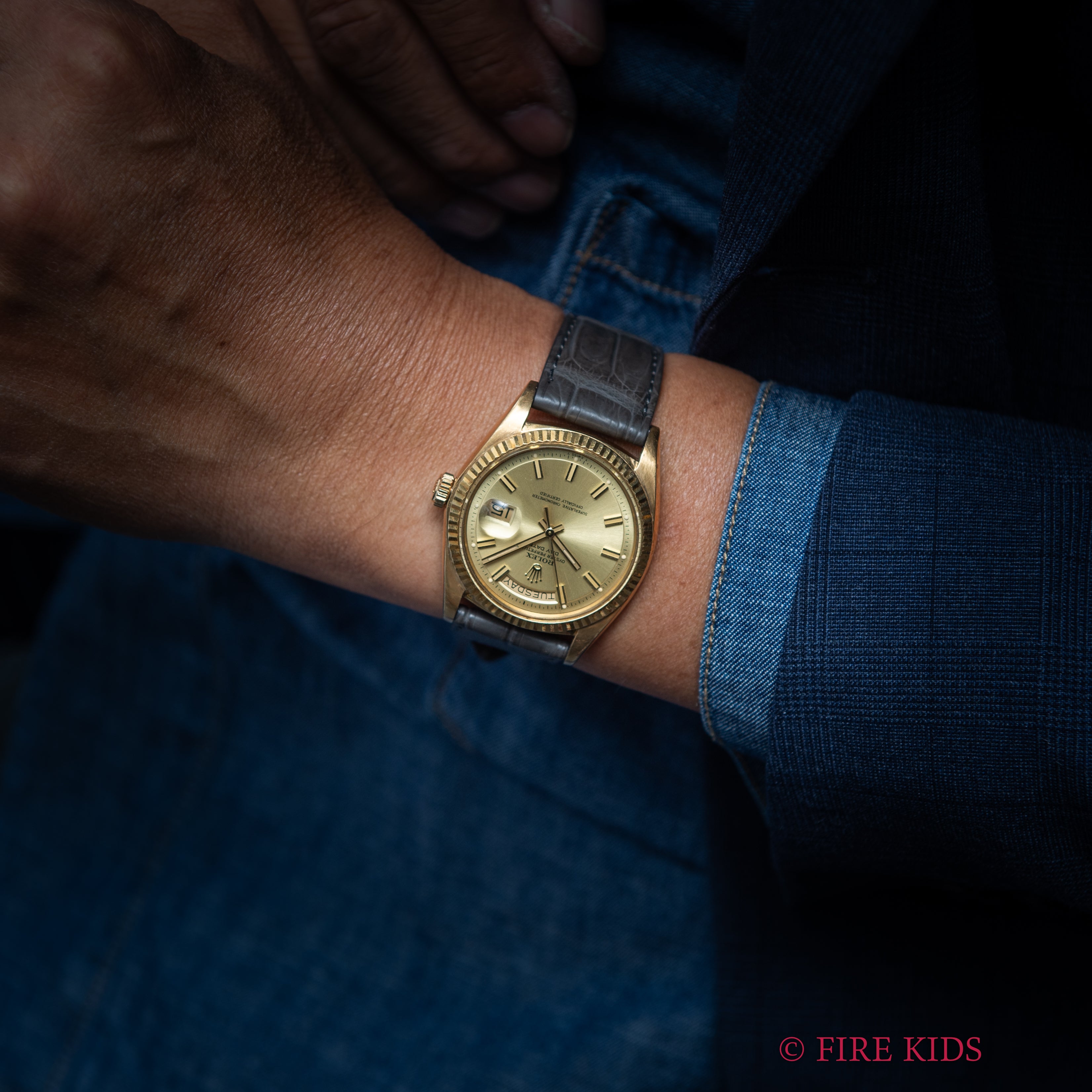 ロレックス デイデイト 1969年製 Ref.1803 18金無垢 シャンパンダイヤル ワイドボーイ