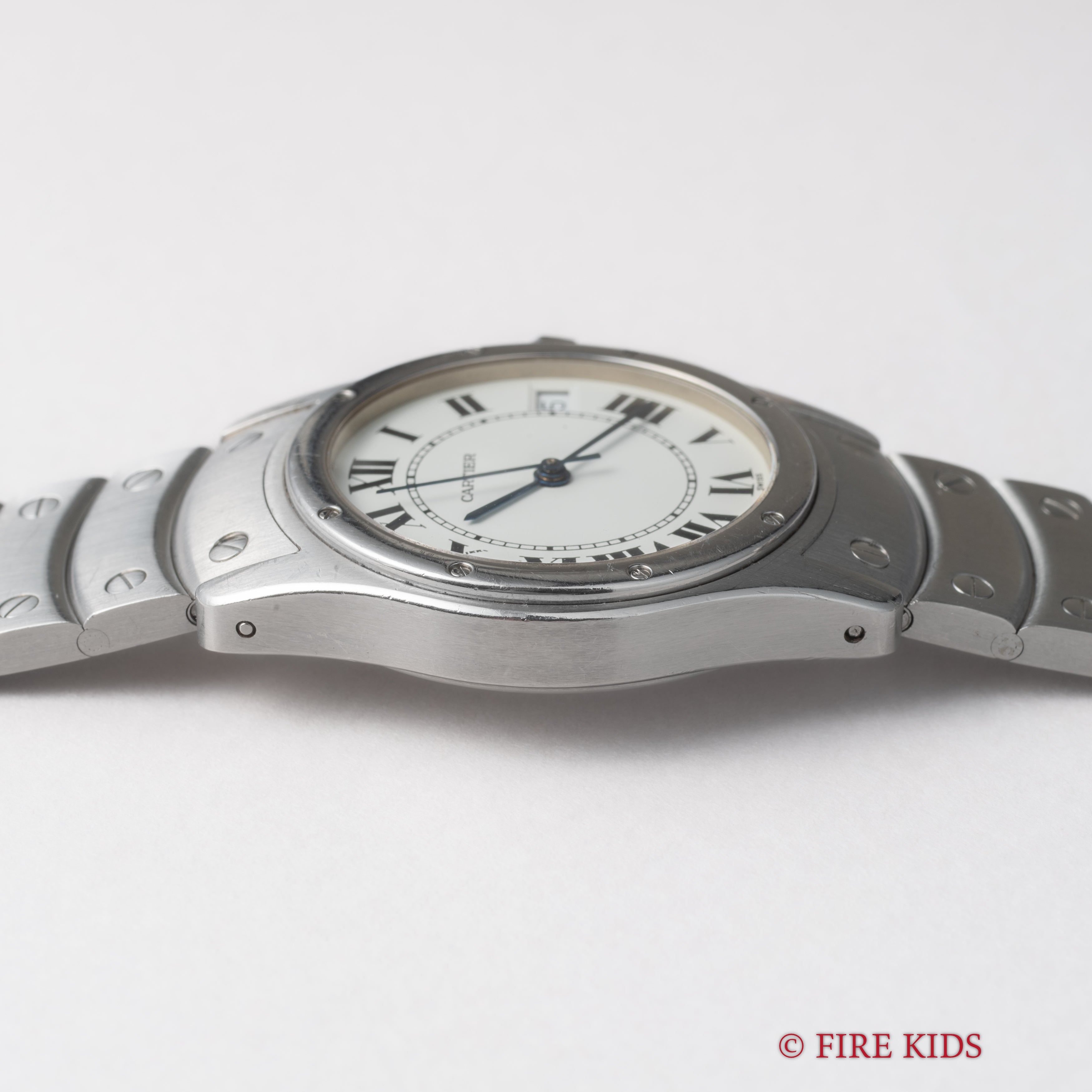 カルティエ サントス ロンド LMサイズ 自動巻き 1990年代製 ホワイトローマンダイヤル