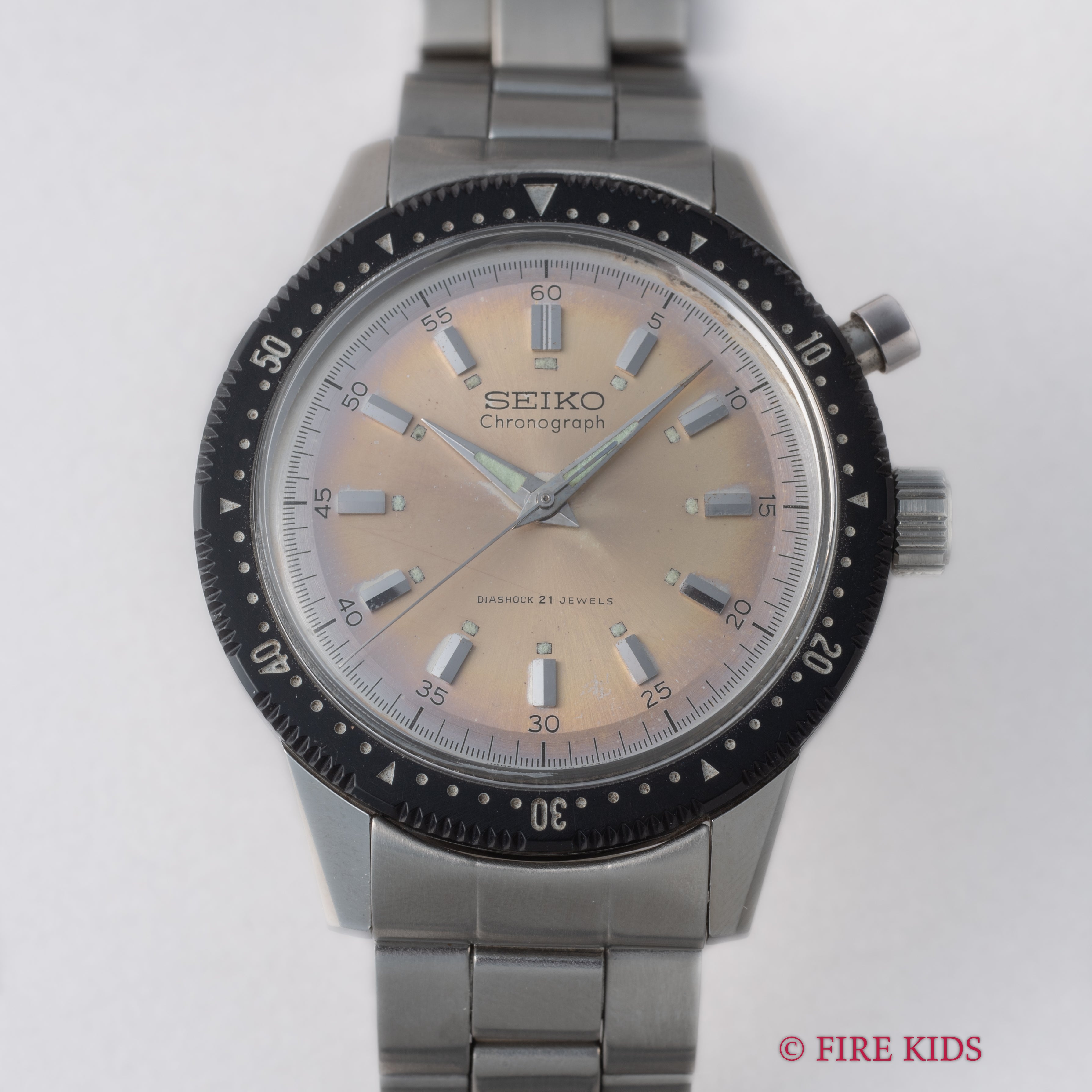 セイコー ワンプッシュクロノプラベゼル 1968年製 Ref.5719-8992 Cal.5719A ブレス付