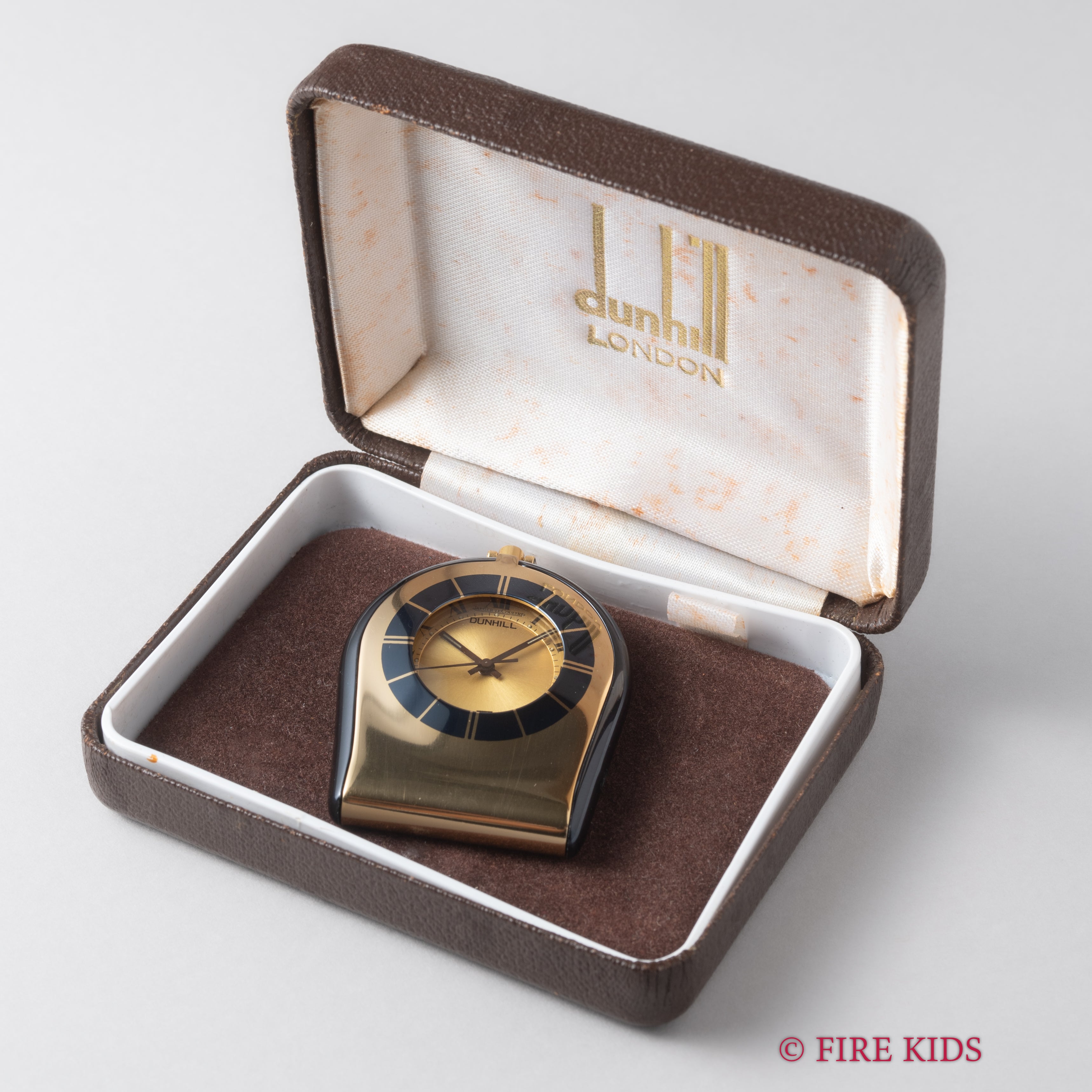 ダンヒル ジャガー・ルクルトWネーム トラベルウォッチ 1970年代製 アラーム セミハンターケース