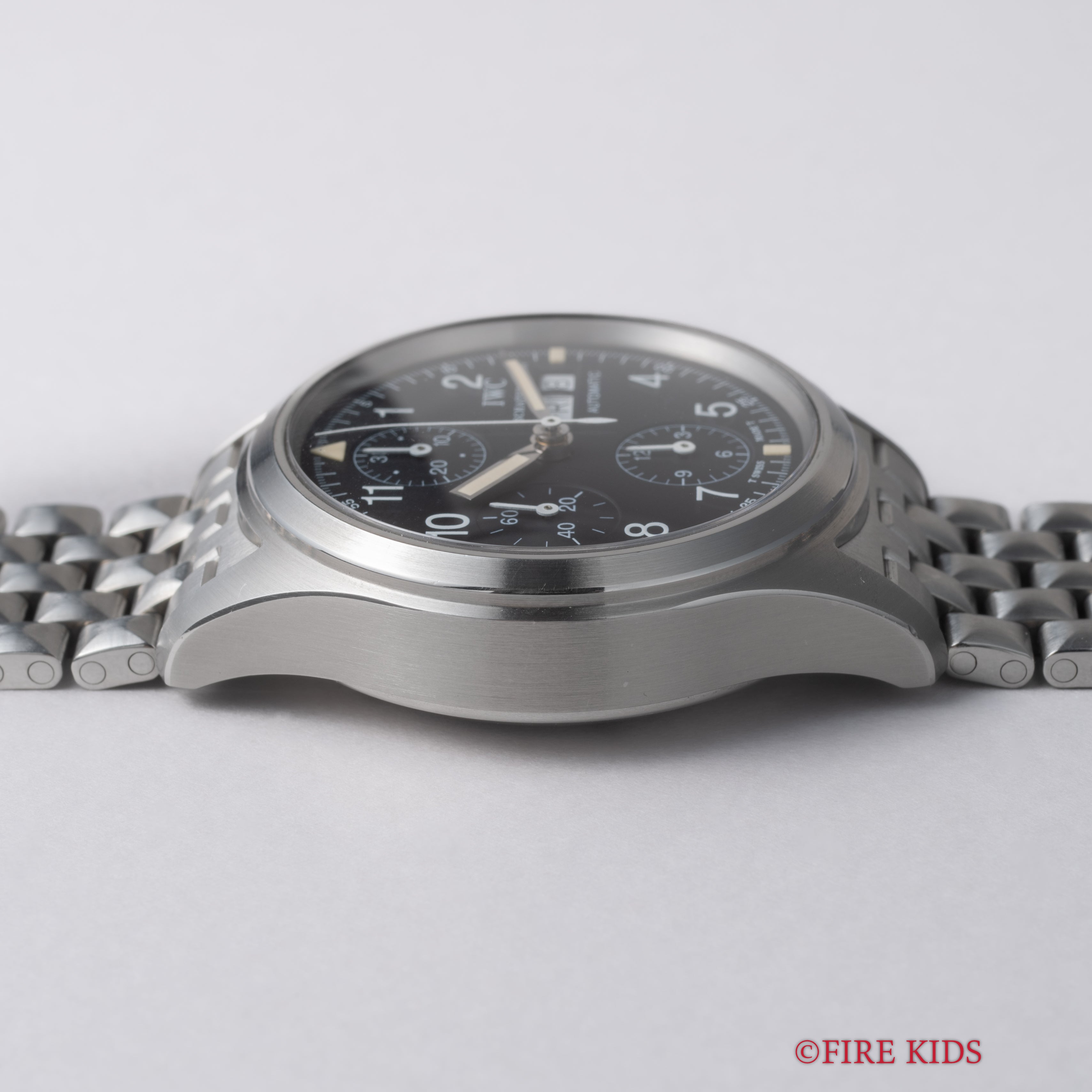 IWC フリーガークロノグラフ 1998年製 パイロットウォッチ 自動巻 オールトリチウム 純正ブレス ギャラ付