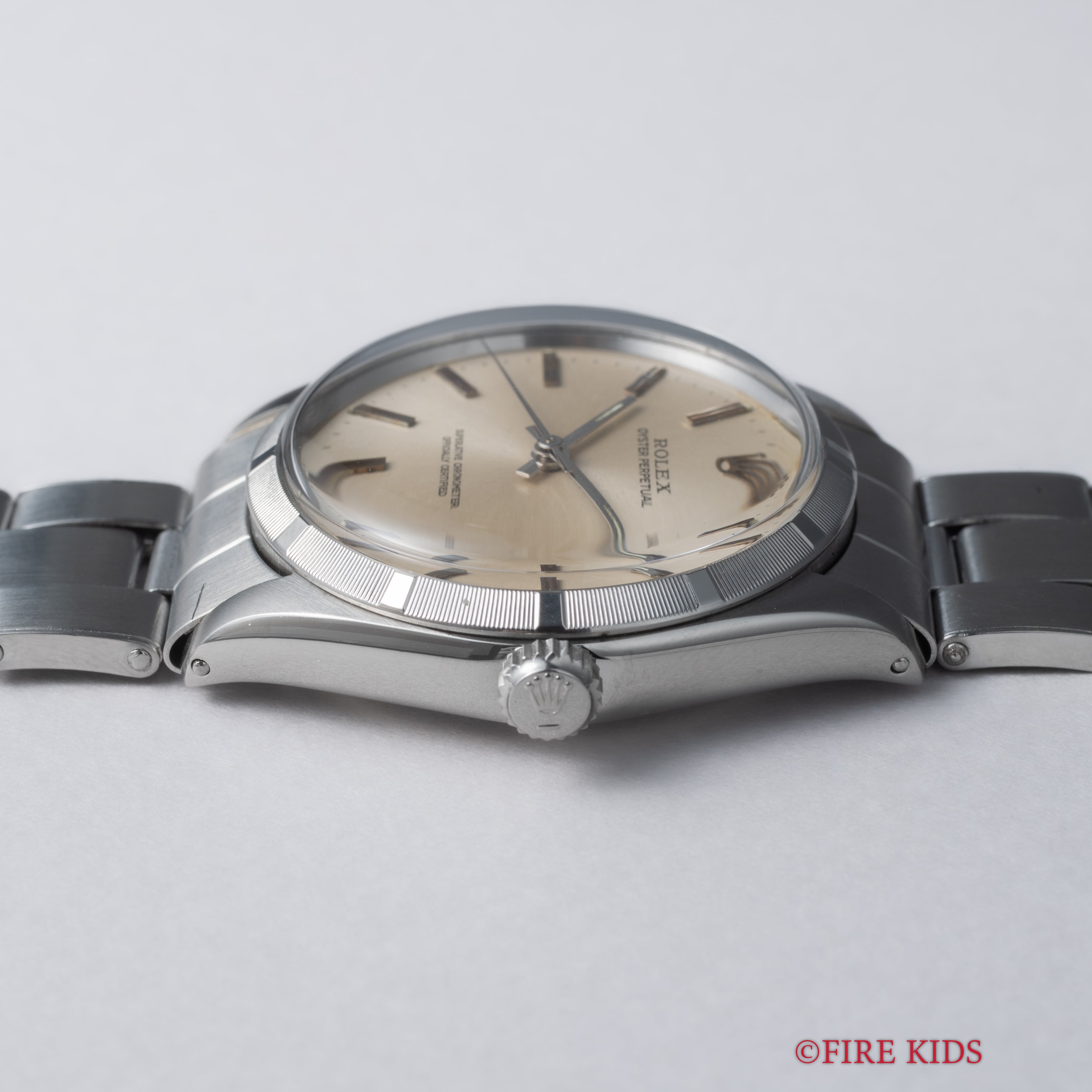 ロレックス オイスターパーペチュアル 1967年製 Ref.1003 エンジンターンドベゼル 純正オイスターブレス