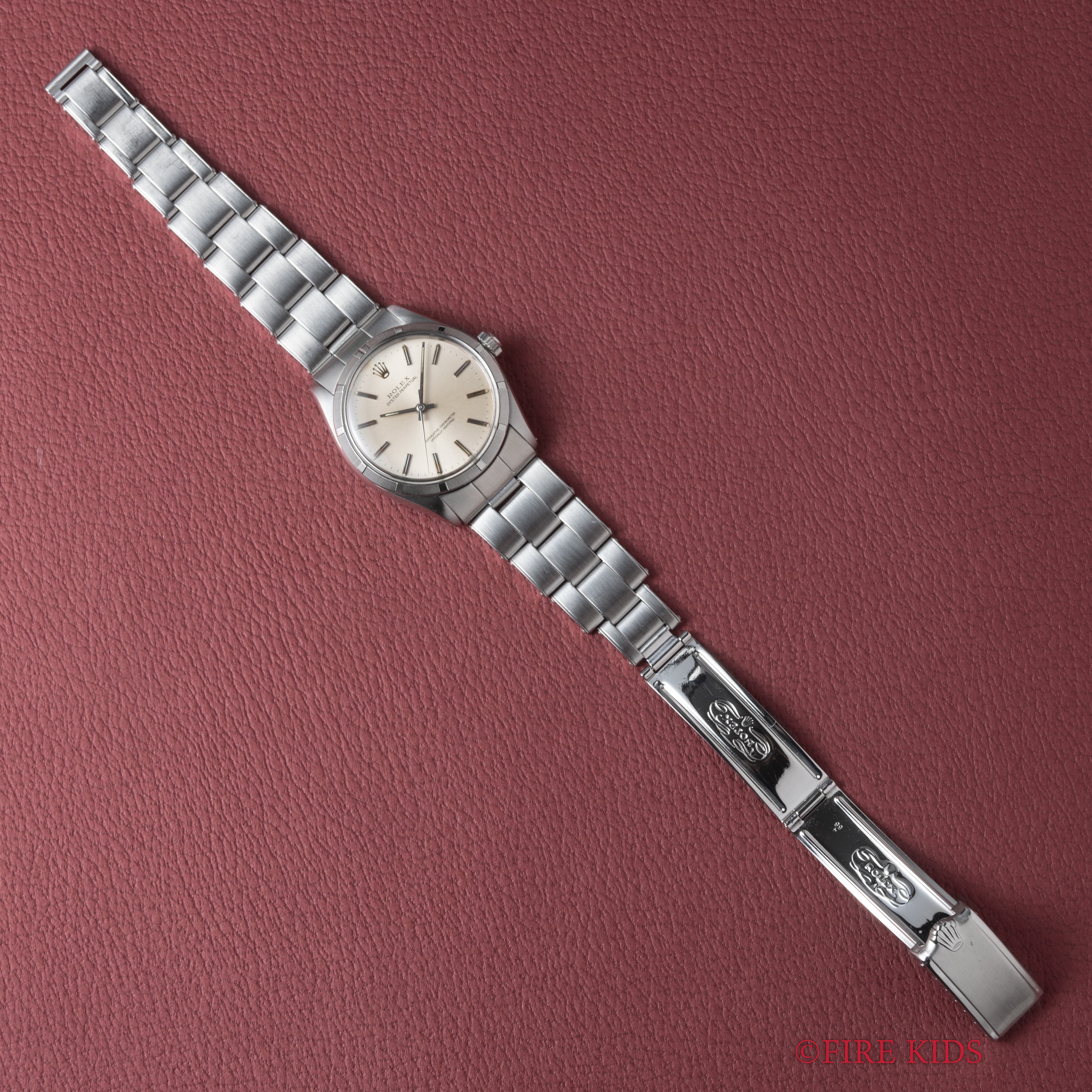 ロレックス オイスターパーペチュアル 1967年製 Ref.1003 エンジンターンドベゼル 純正オイスターブレス