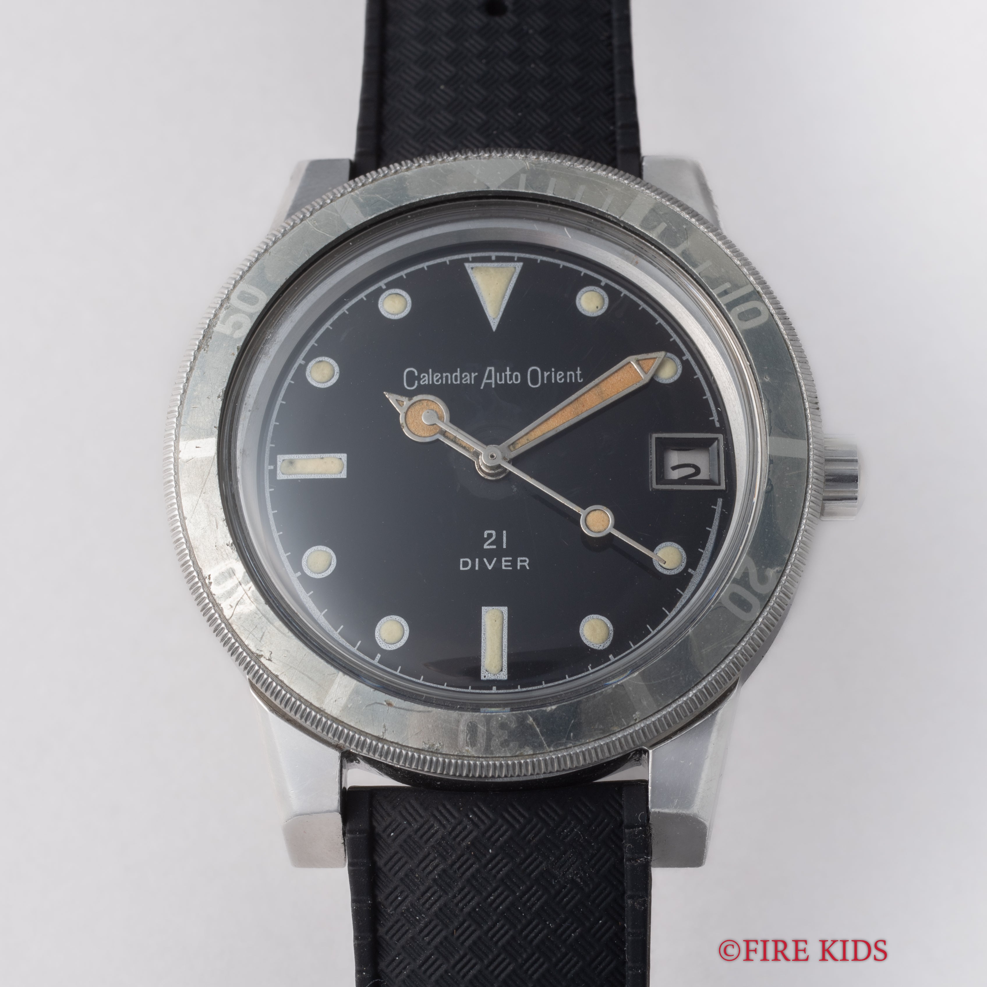 オリエント 21ダイバー ブラックサークルミラーダイヤル 1960年代製 自動巻 カレンダーオートオリエント