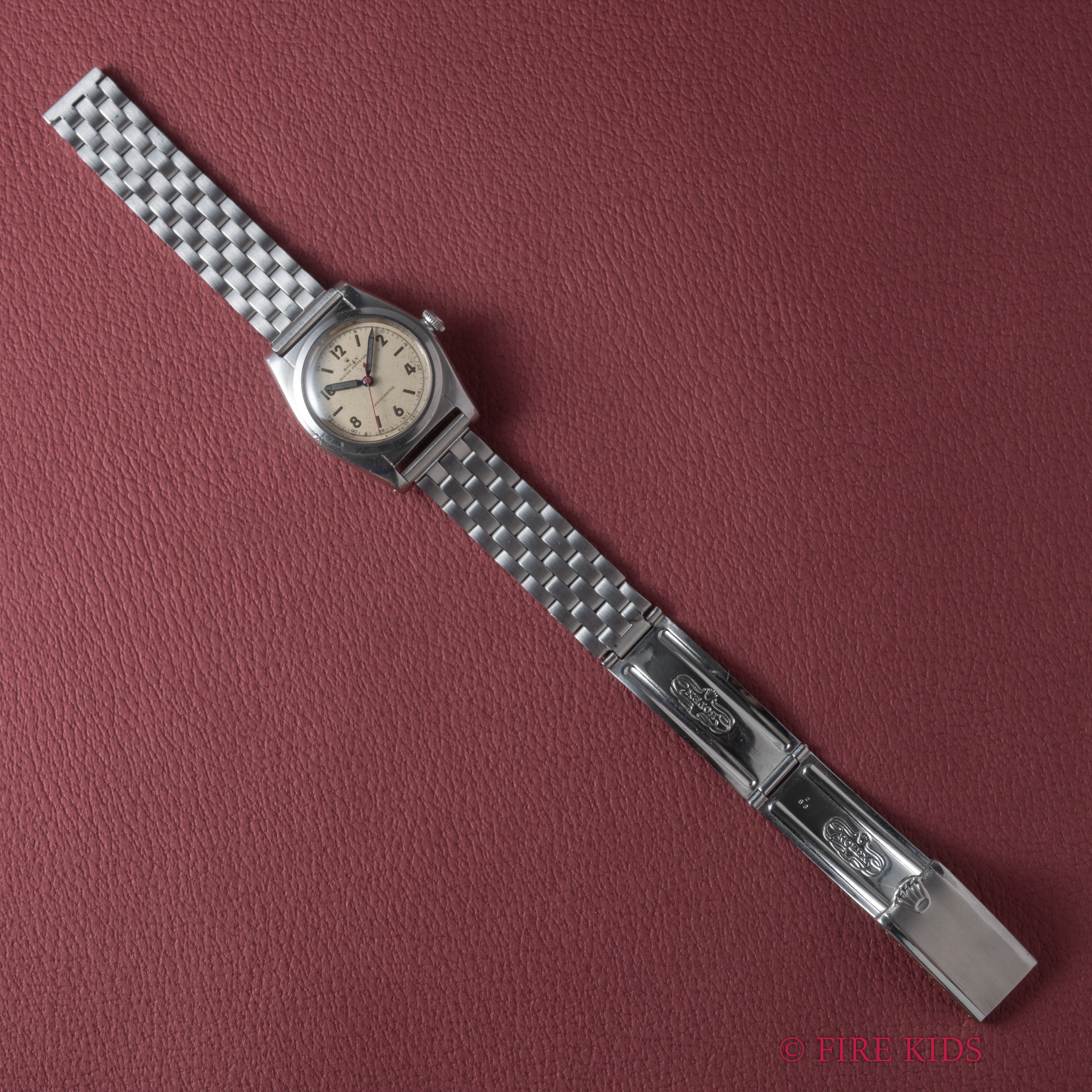 ロレックス バブルバック 1945年製 飛びアラビアダイヤル Ref.2940 純正バックル社外ブレス