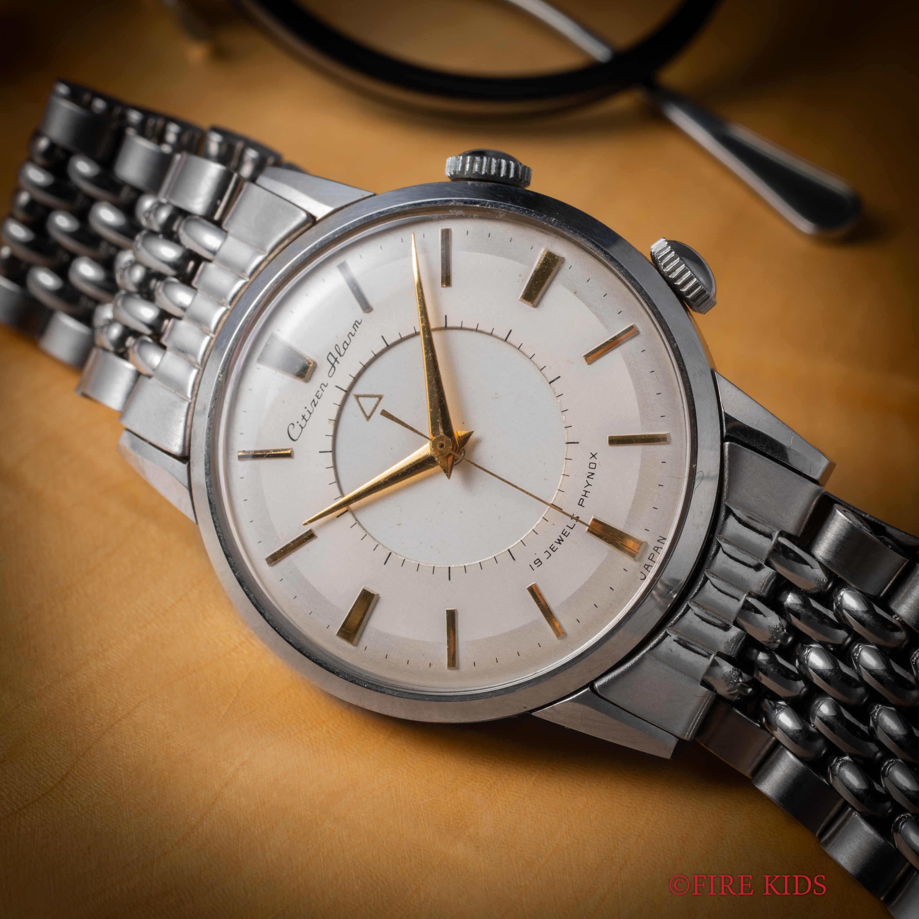 シチズンアラーム 1950年代製 Ref.1407057 初期 ルクルトフェイス 純正ブレス付き