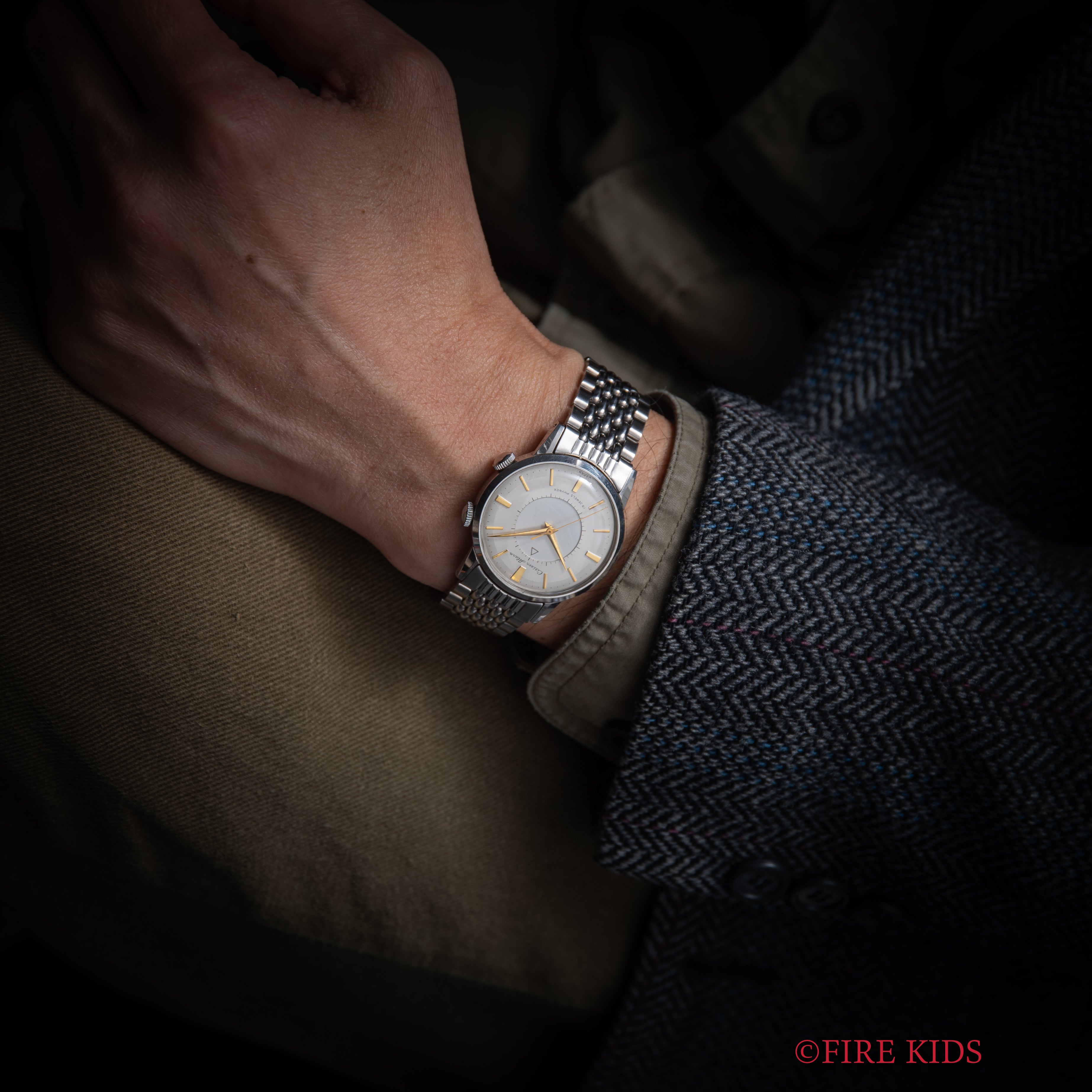 シチズンアラーム 1950年代製 Ref.1407057 初期 ルクルトフェイス 純正ブレス付き