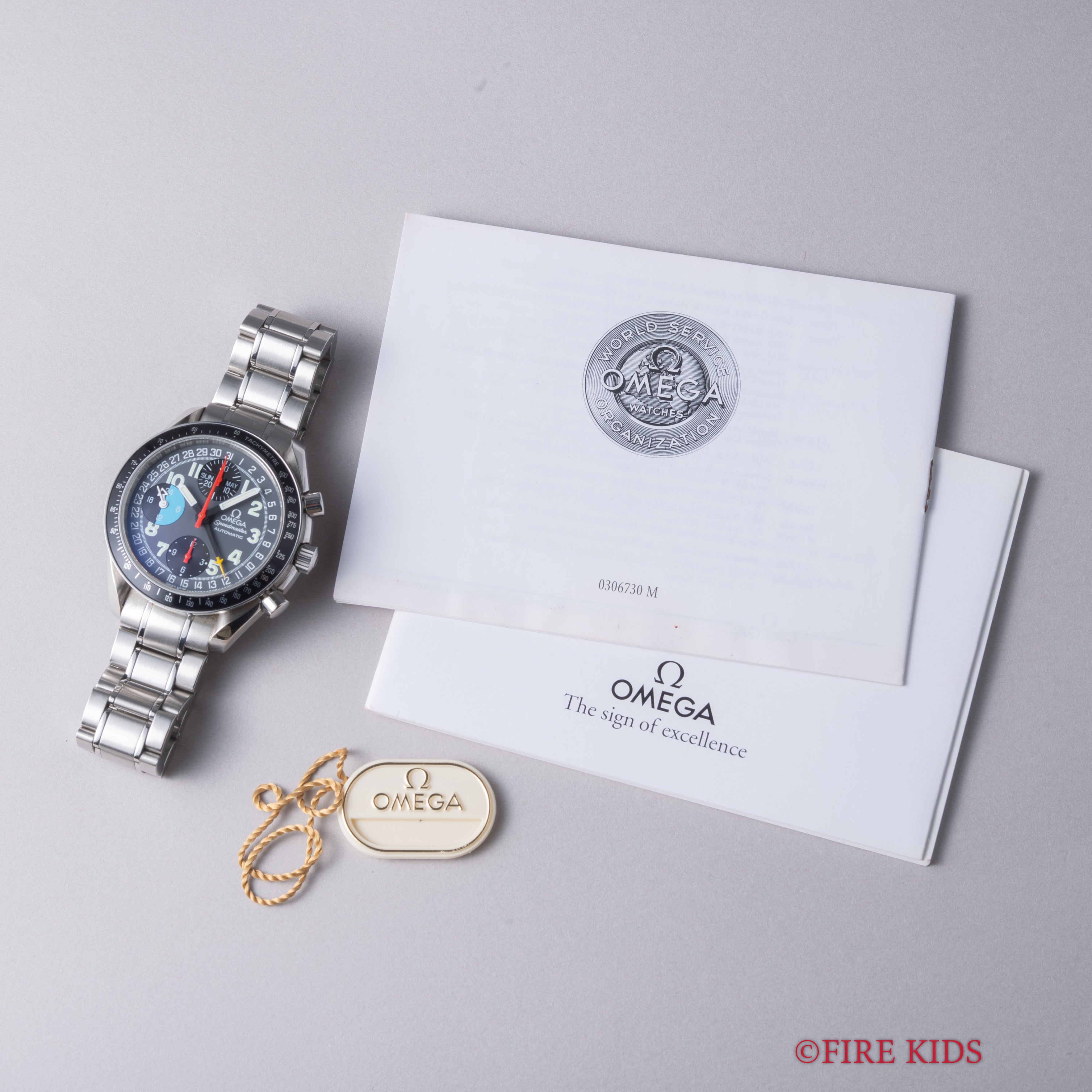 オメガ スピードマスター マーク40 AMPM 1997年製 AM/PM タグ、取扱説明書付き