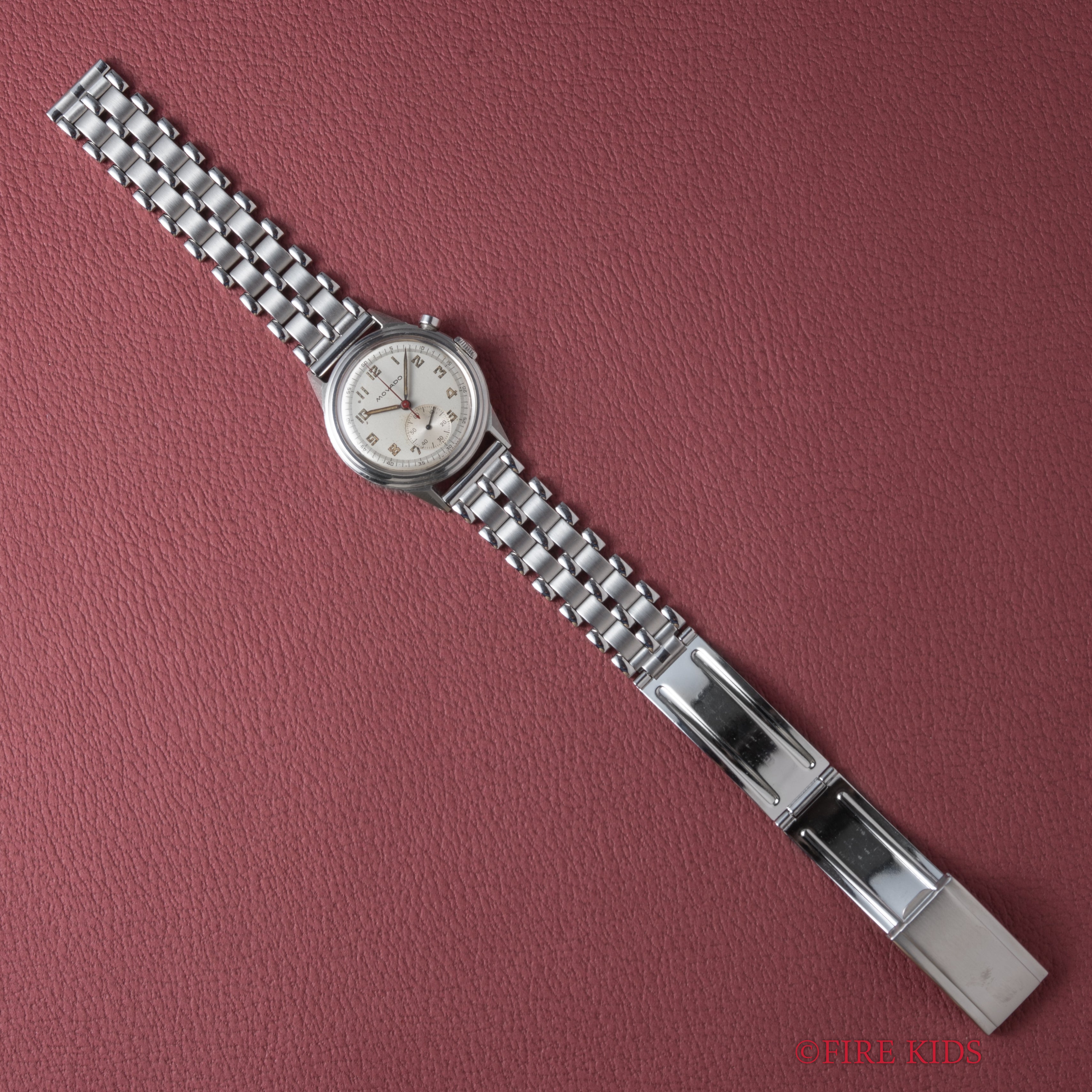 モバード ワンプッシュクロノグラフ 1940年代製 FBケース 手巻き ノンポリッシュ