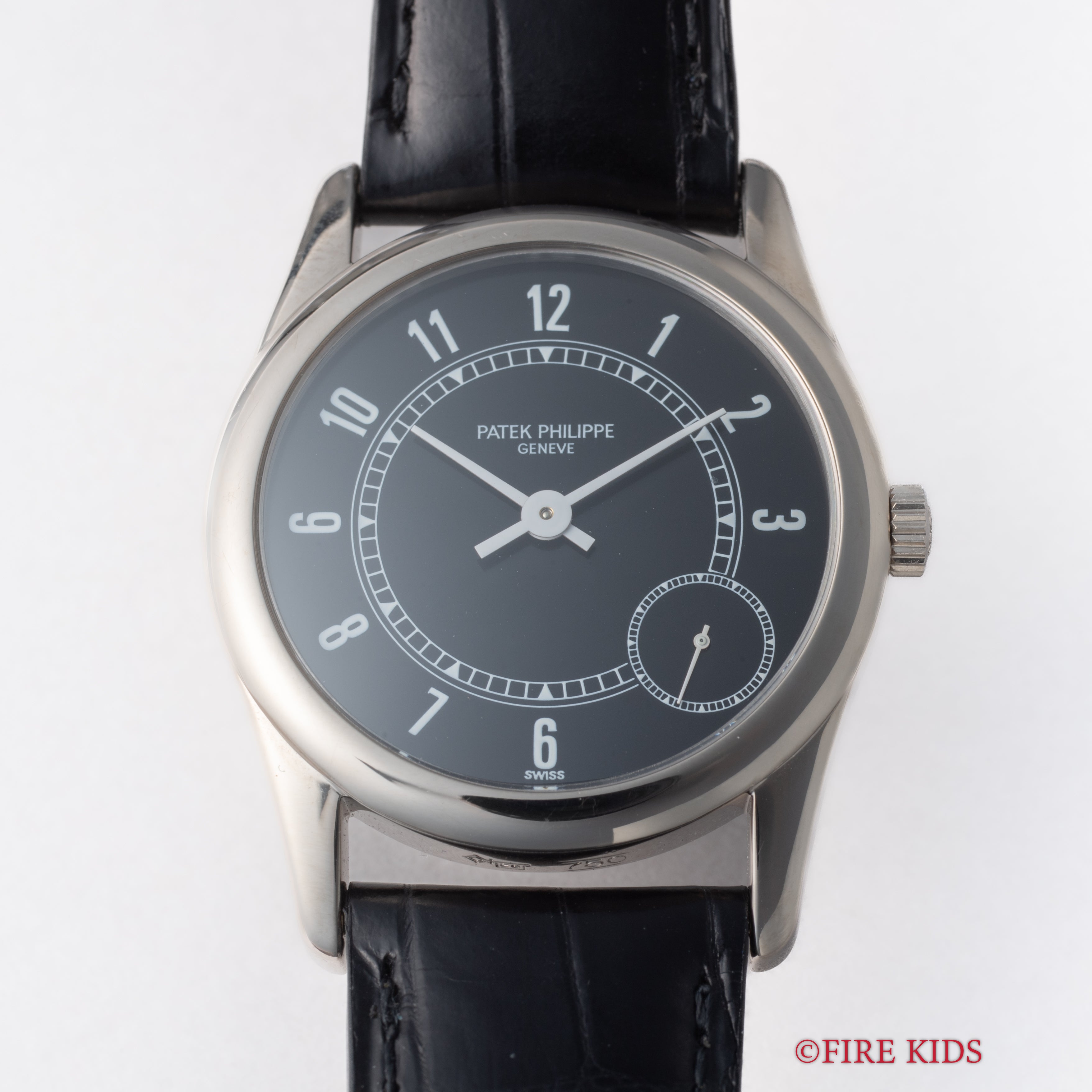 パテック・フィリップ カラトラバ 1990年代製 Ref.5000 Cal.240PS 純正18KWG製Dバックル付き