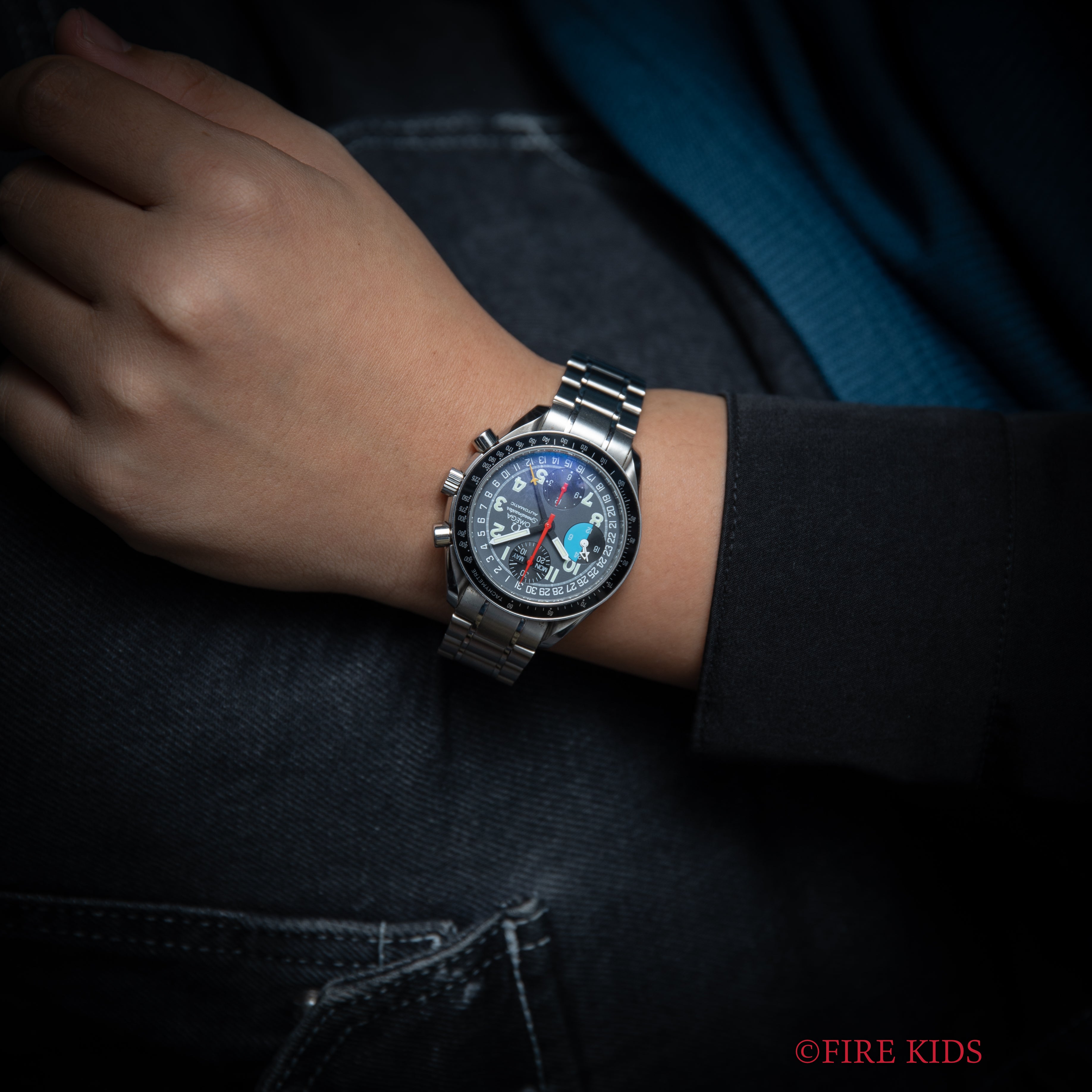 オメガ スピードマスター マーク40 AMPM 1997年製 AM/PM タグ、取扱説明書付き