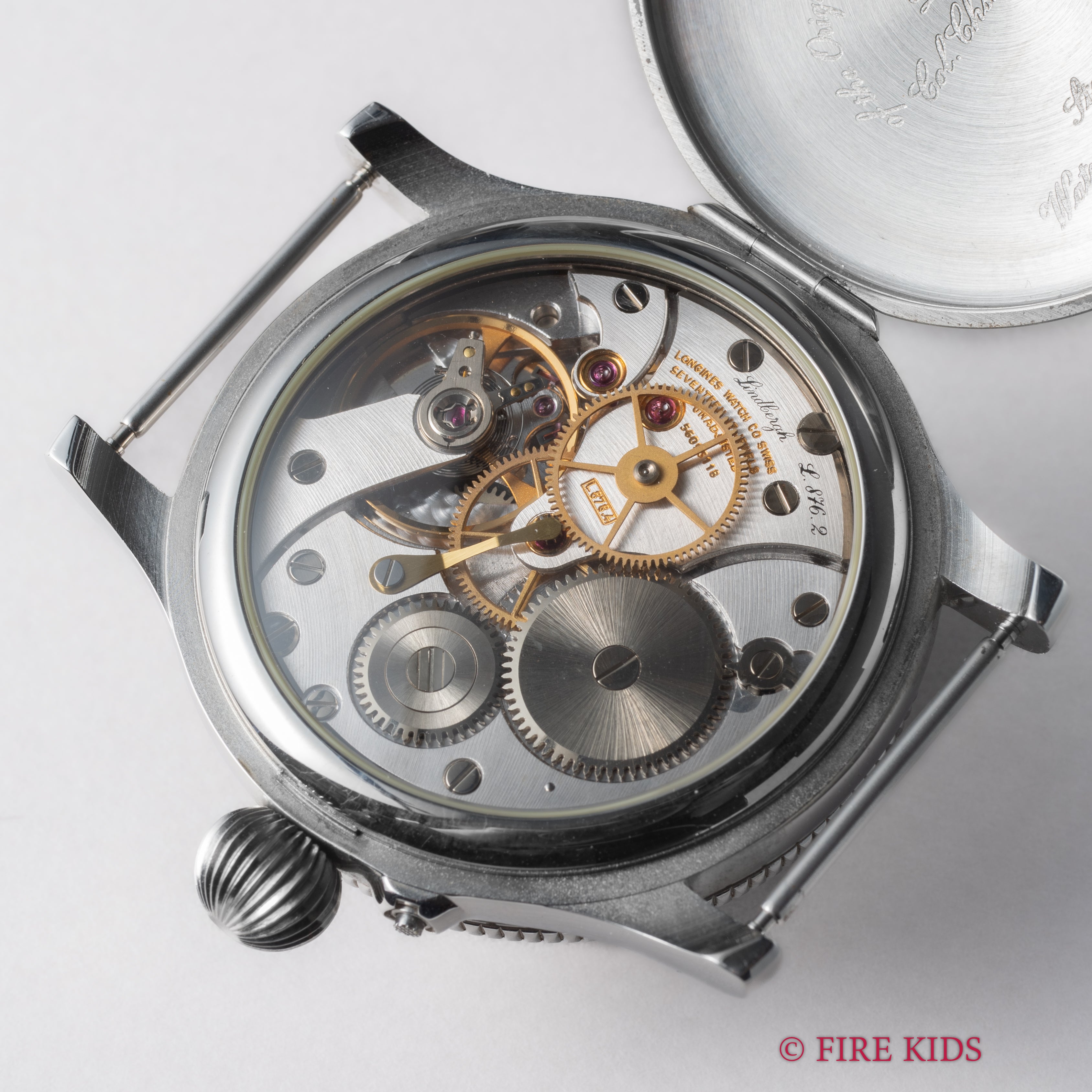 ロンジン リンドバーグ Ref.876.5238 復刻モデル 1987年製 Cal.L876Z 純正革ベルト、純正尾錠付き