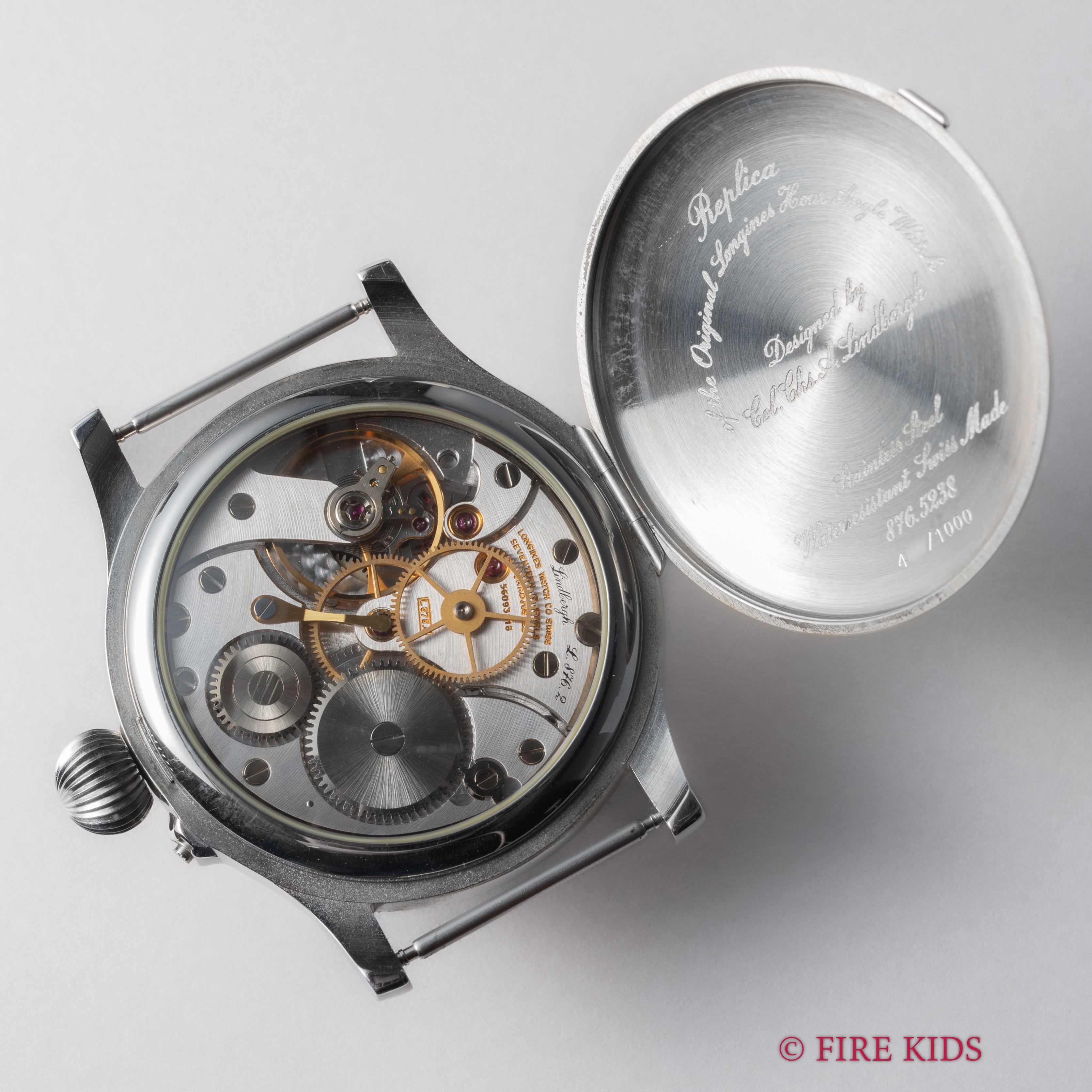 ロンジン リンドバーグ Ref.876.5238 復刻モデル 1987年製 Cal.L876Z 純正革ベルト、純正尾錠付き