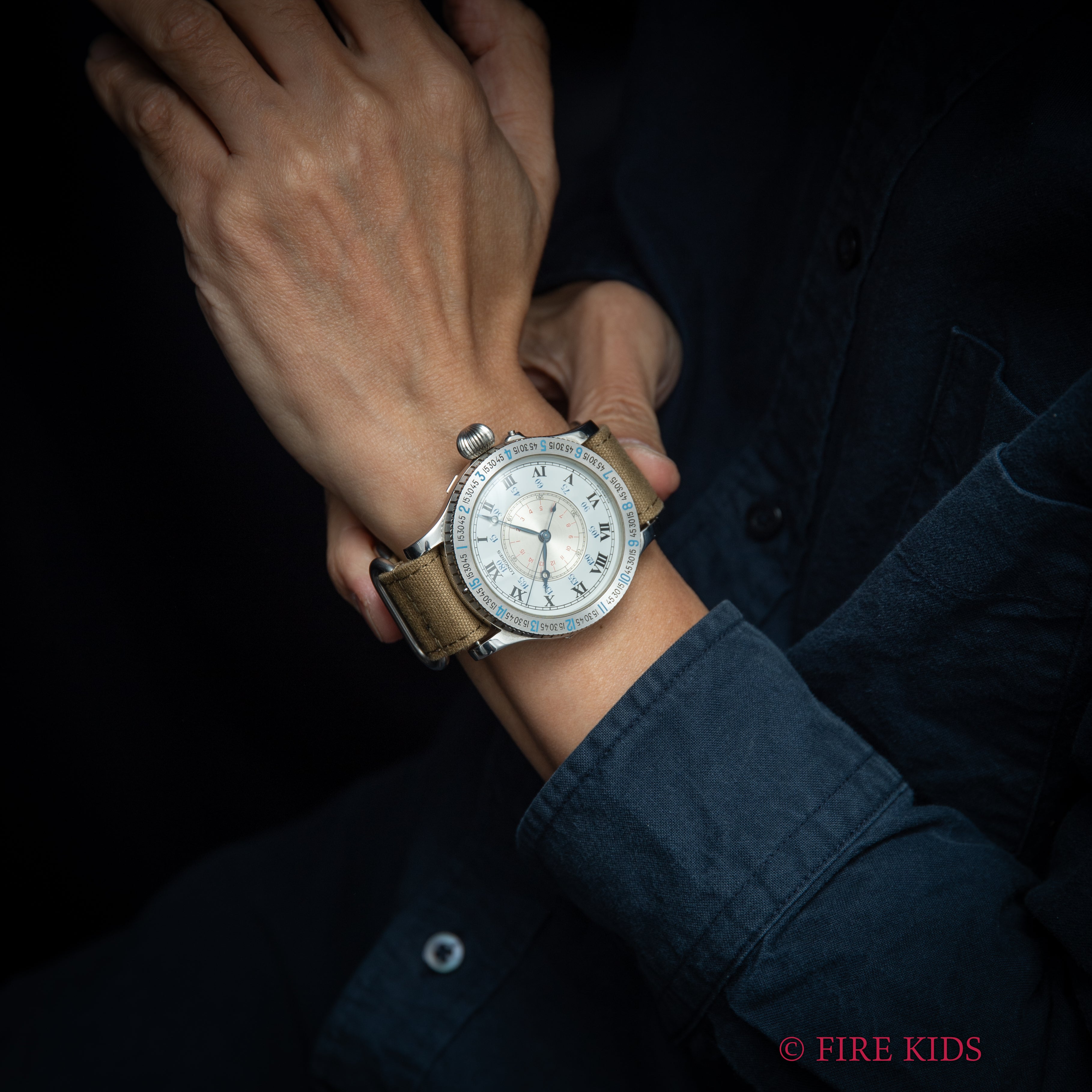 ロンジン リンドバーグ Ref.876.5238 復刻モデル 1987年製 Cal.L876Z 純正革ベルト、純正尾錠付き