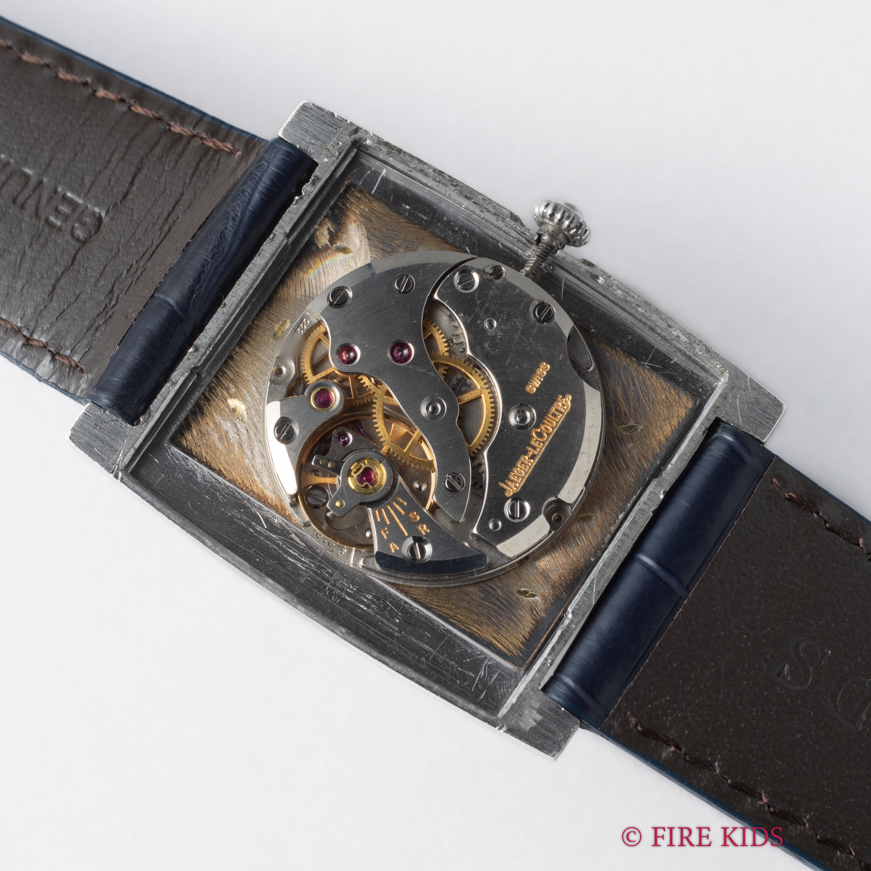 ジャガールクルト 1970年代製 ボーグ 銀無垢タンクケース ブルーダイヤル 手巻 cal.818/3